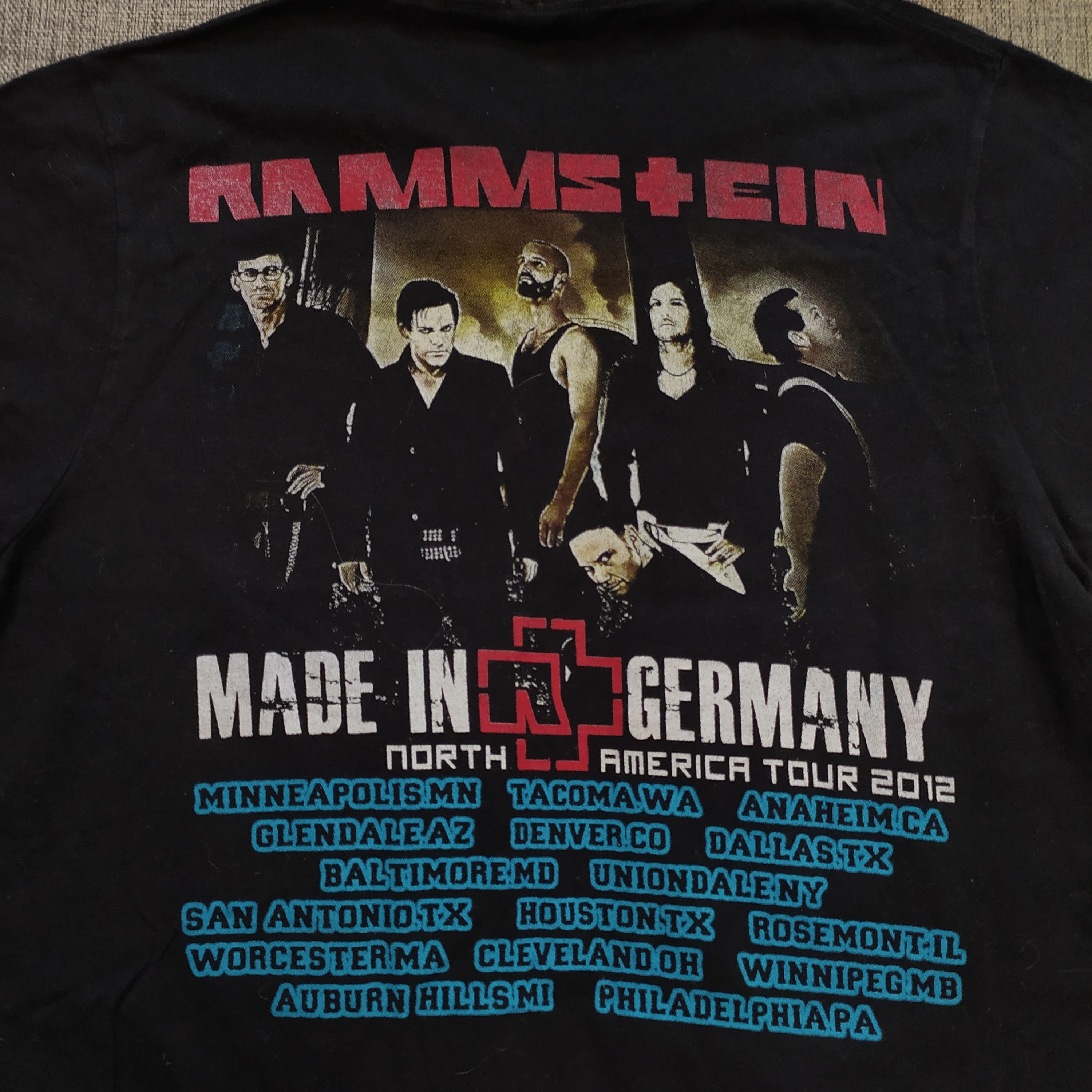 Band Tees × Vintage Vintage Y2K Rammstein Germany Cross Tour Band Tee Size US M / EU 48-50 / 2 - 6 Thumbnail