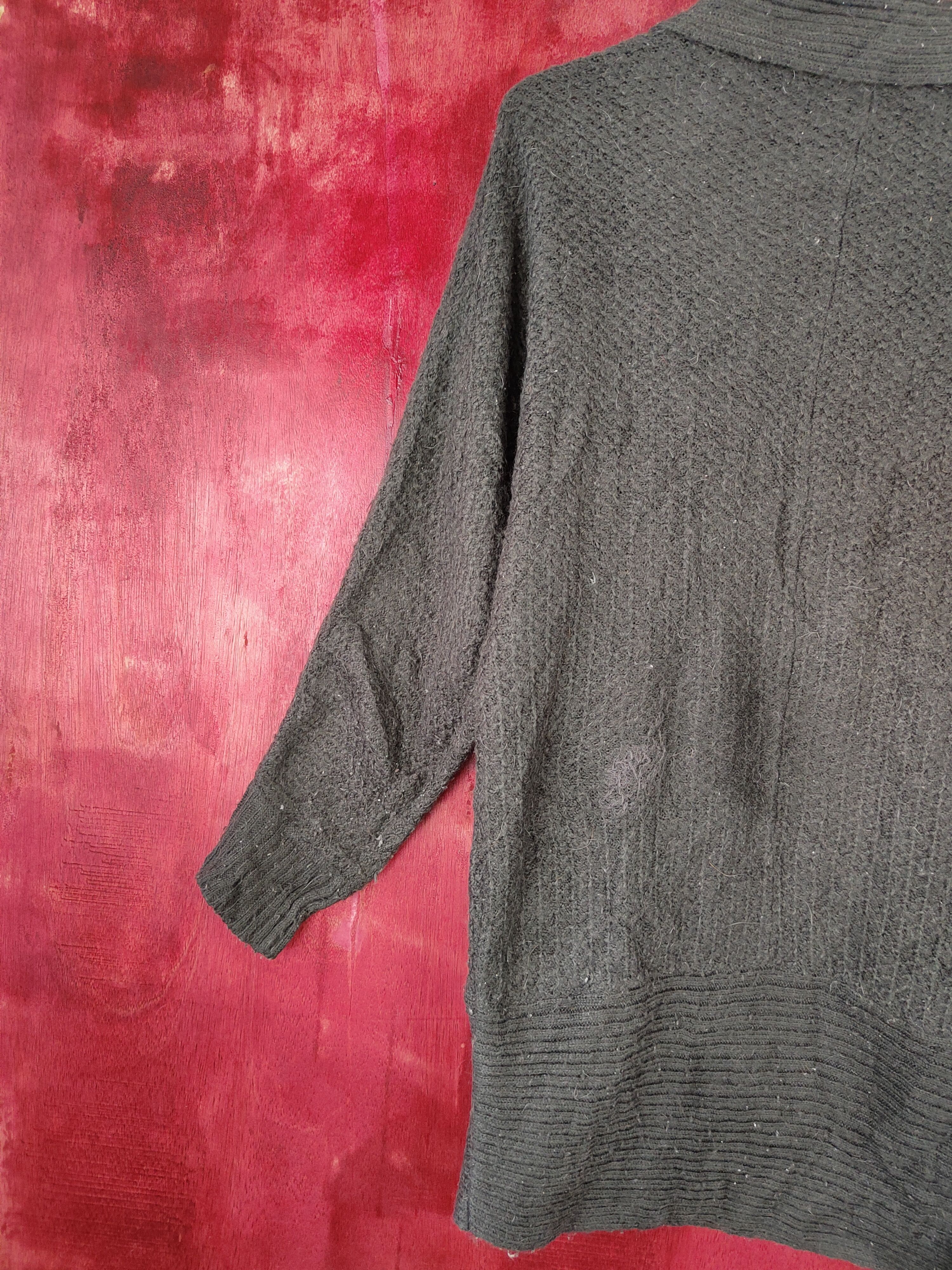 Homespun Knitwear Givors japan vintage Black knitwear Cardigan #S364 Size US L / EU 52-54 / 3 - 6 Thumbnail