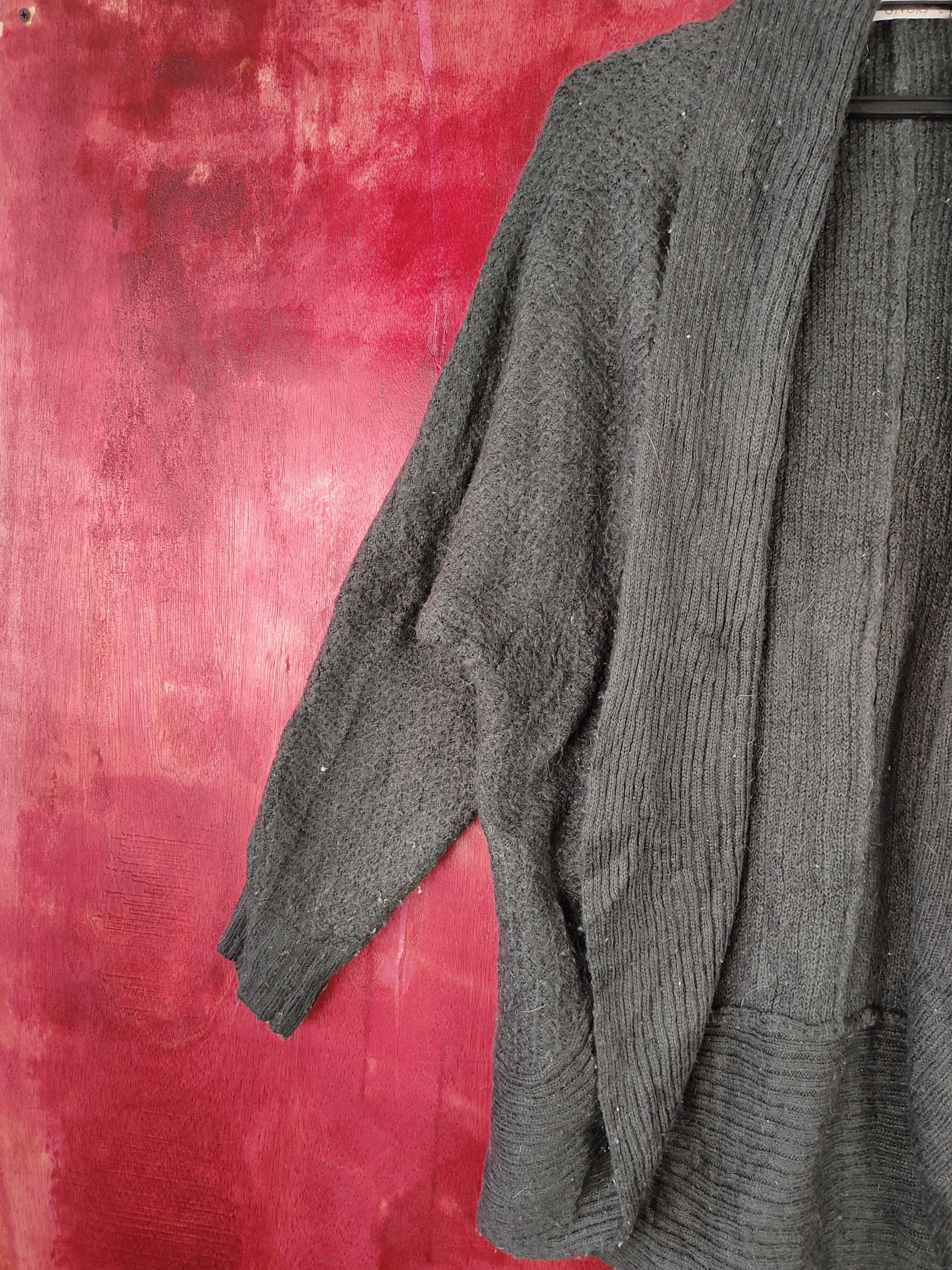 Homespun Knitwear Givors japan vintage Black knitwear Cardigan #S364 Size US L / EU 52-54 / 3 - 3 Thumbnail