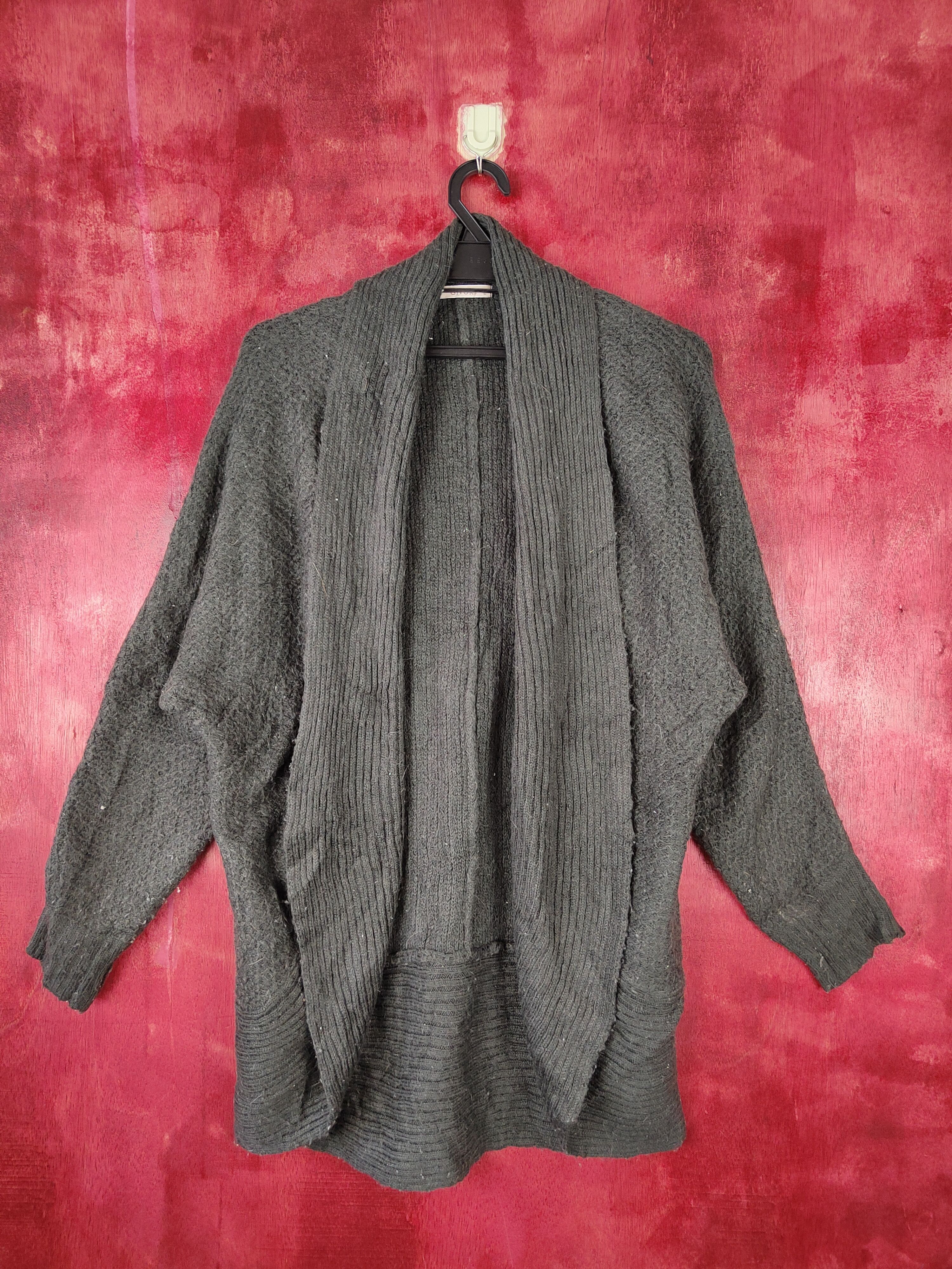 image of Givors Japan Vintage Black Knitwear Cardigan S364, Men's (Size Large)