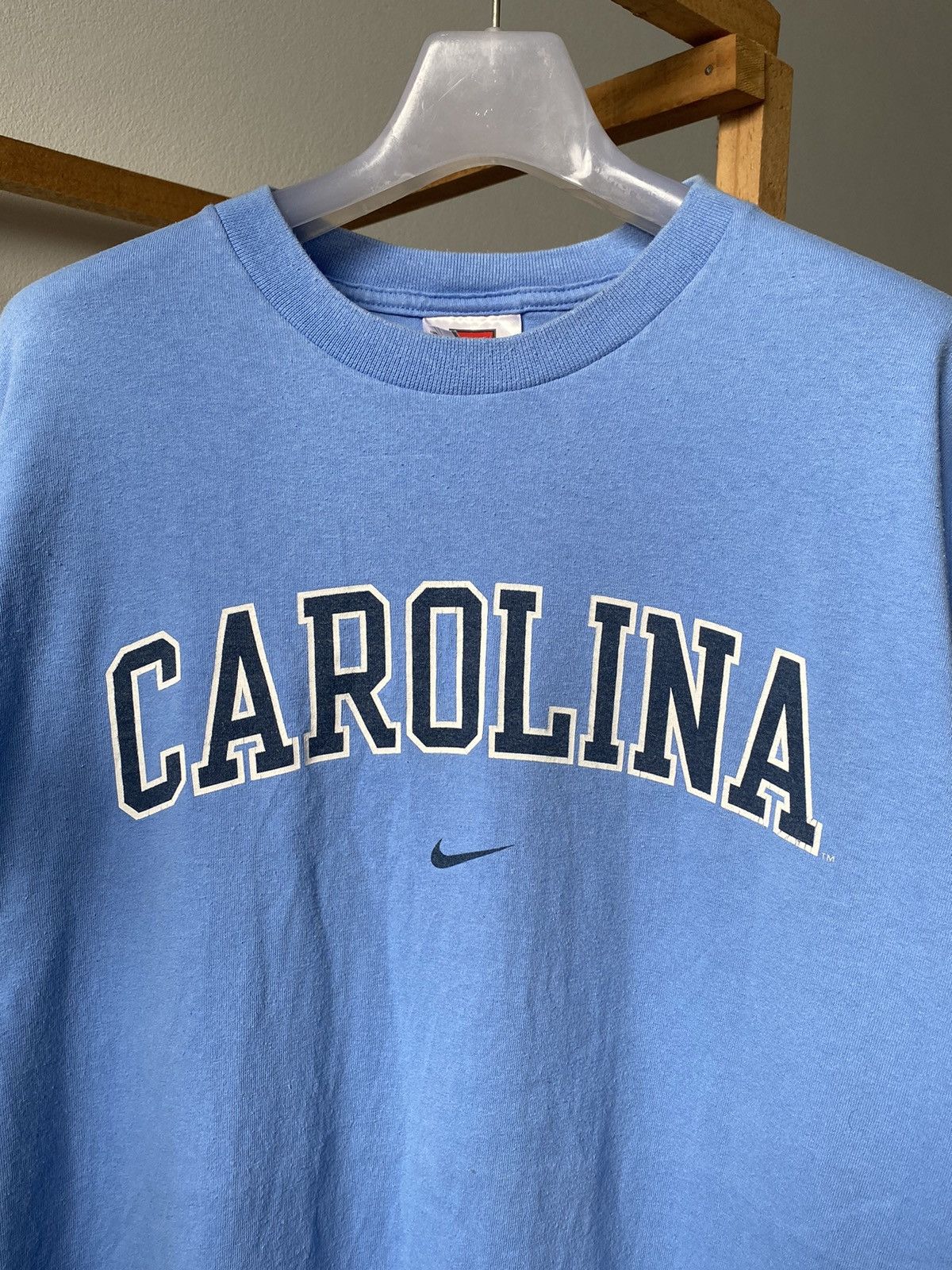 Vintage Nike UNC Carolina Spell Out Long Sleeve Tee