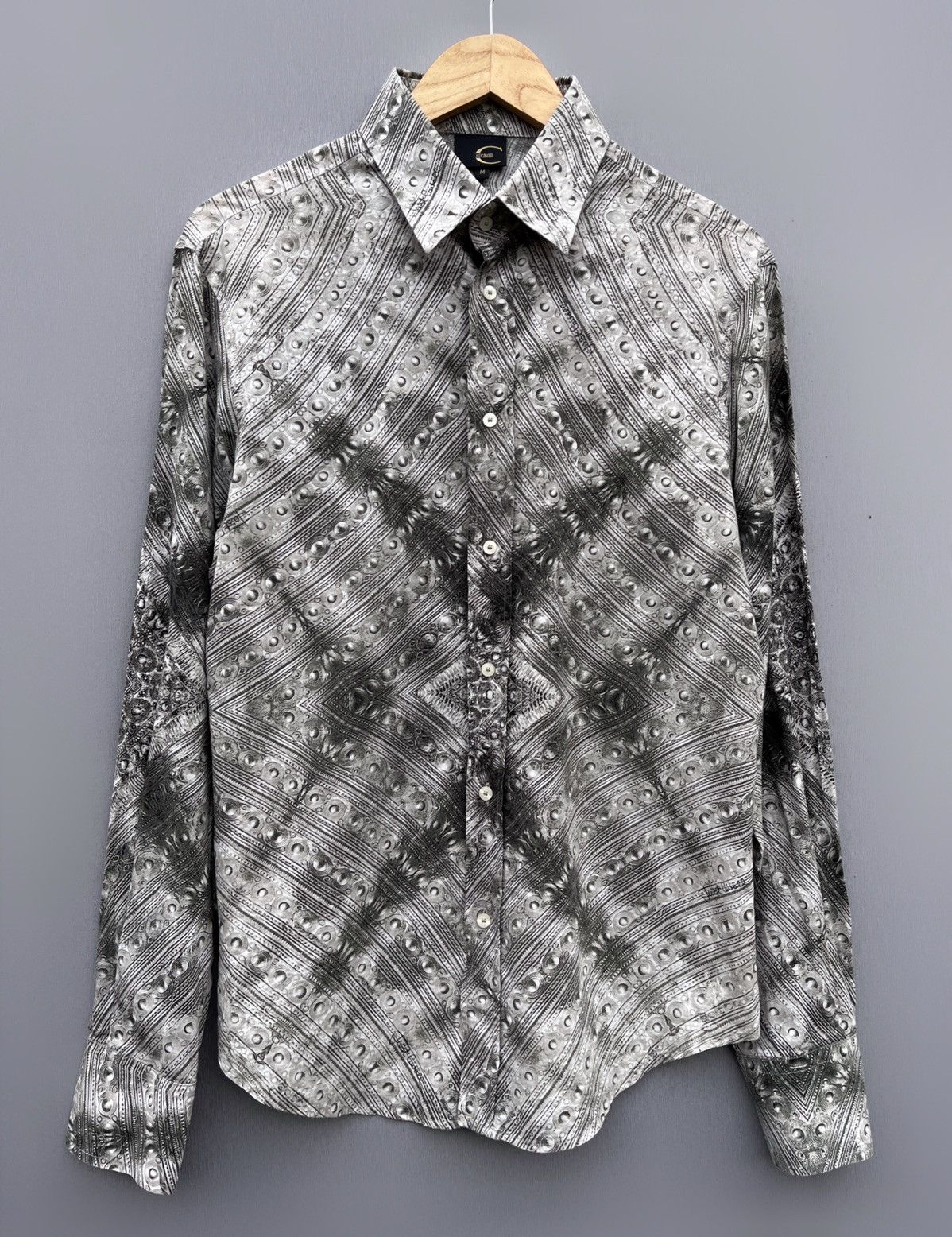 image of Archival Clothing x Just Cavalli Archive S/s 2001 Full Printed L/s Shirt, Men's (Size Medium)