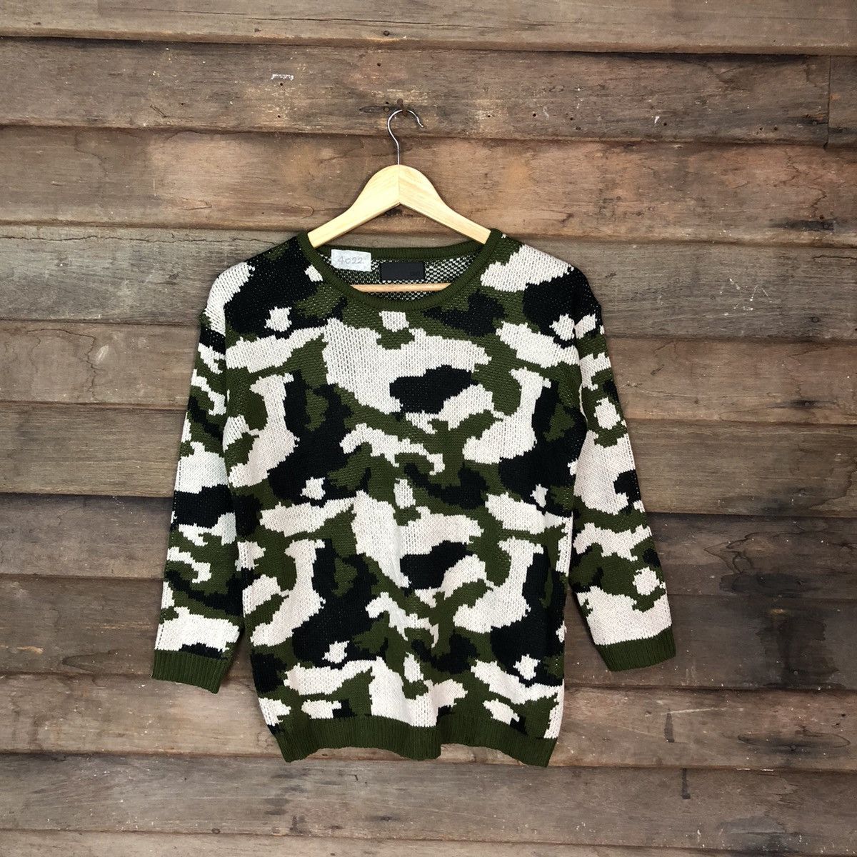 Japanese Brand CRVX Green Camo Sweatshirt #4022 Size US S / EU 44-46 / 1 - 1 Thumbnail