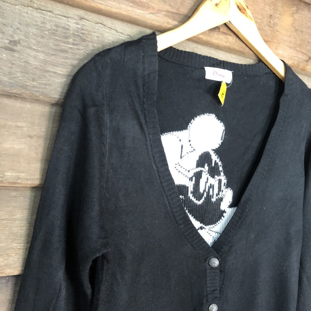 Disney × Mickey Mouse Disney mickey mouse knitwear Black Cardigan #3968 Size L / US 10 / IT 46 - 6 Thumbnail