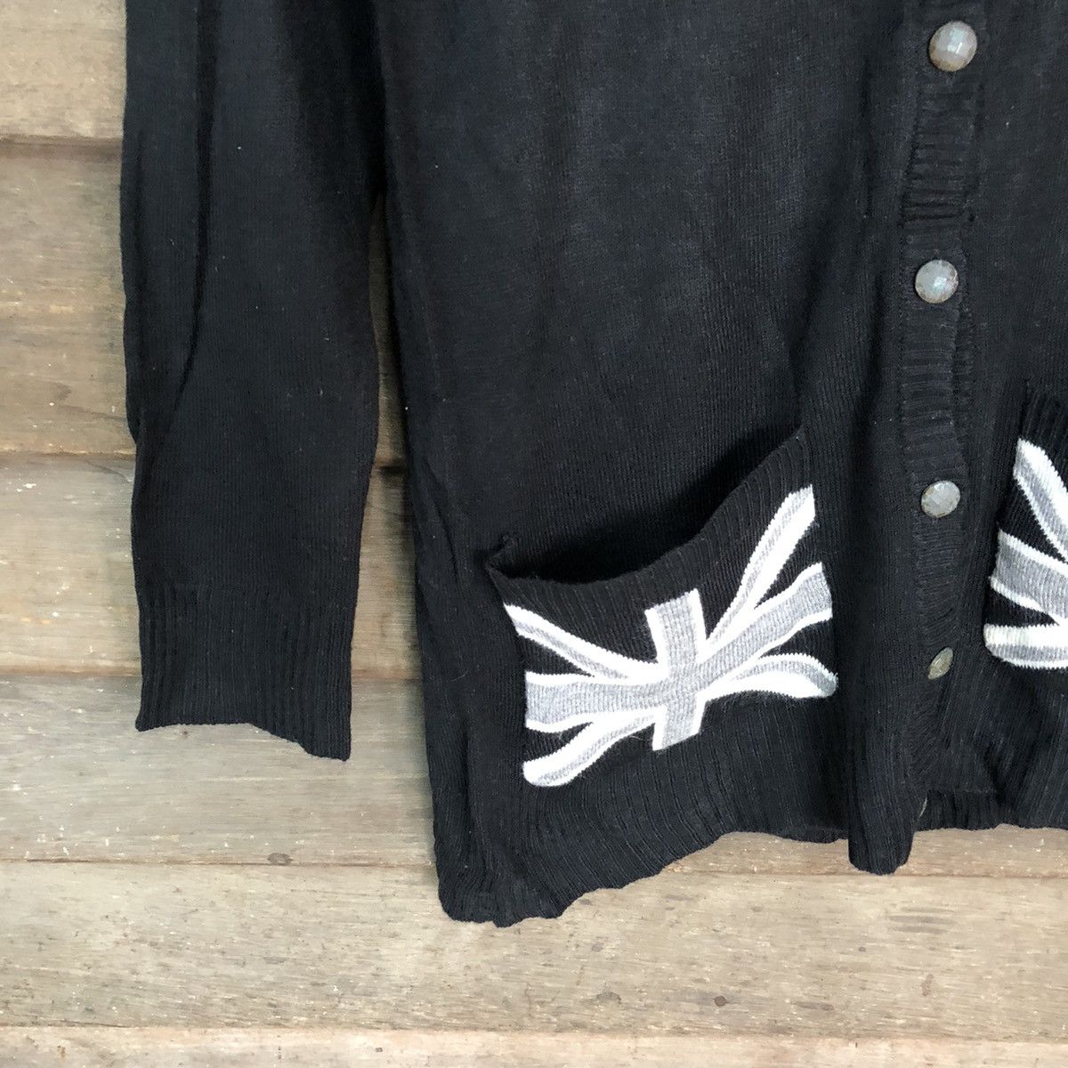 Disney × Mickey Mouse Disney mickey mouse knitwear Black Cardigan #3968 Size L / US 10 / IT 46 - 4 Thumbnail