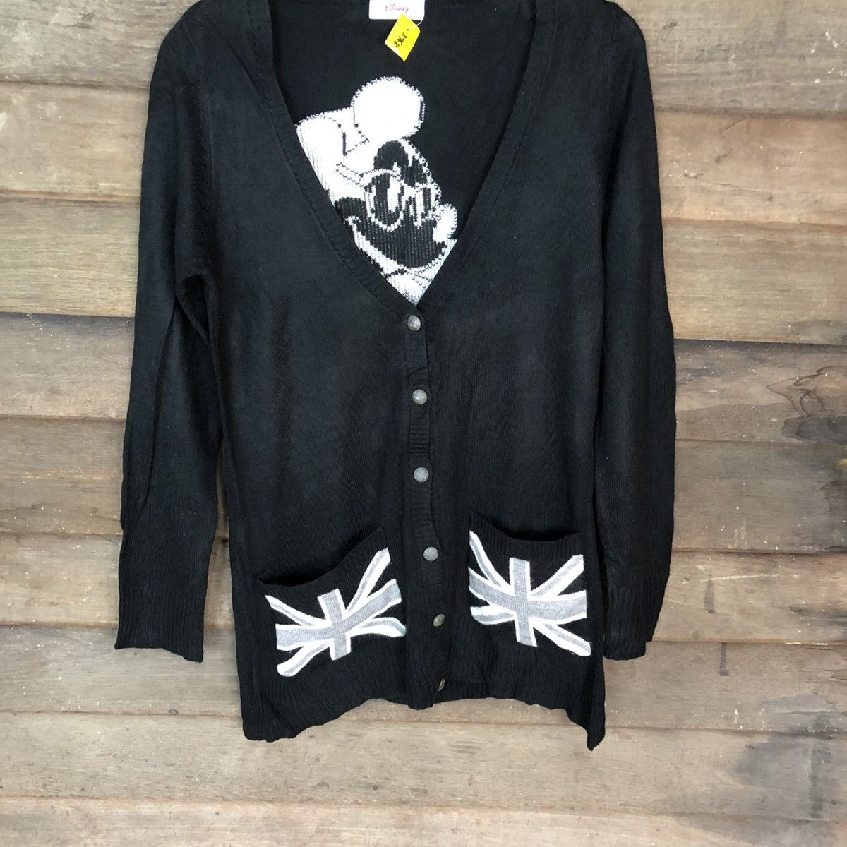 Disney × Mickey Mouse Disney mickey mouse knitwear Black Cardigan #3968 Size L / US 10 / IT 46 - 3 Thumbnail
