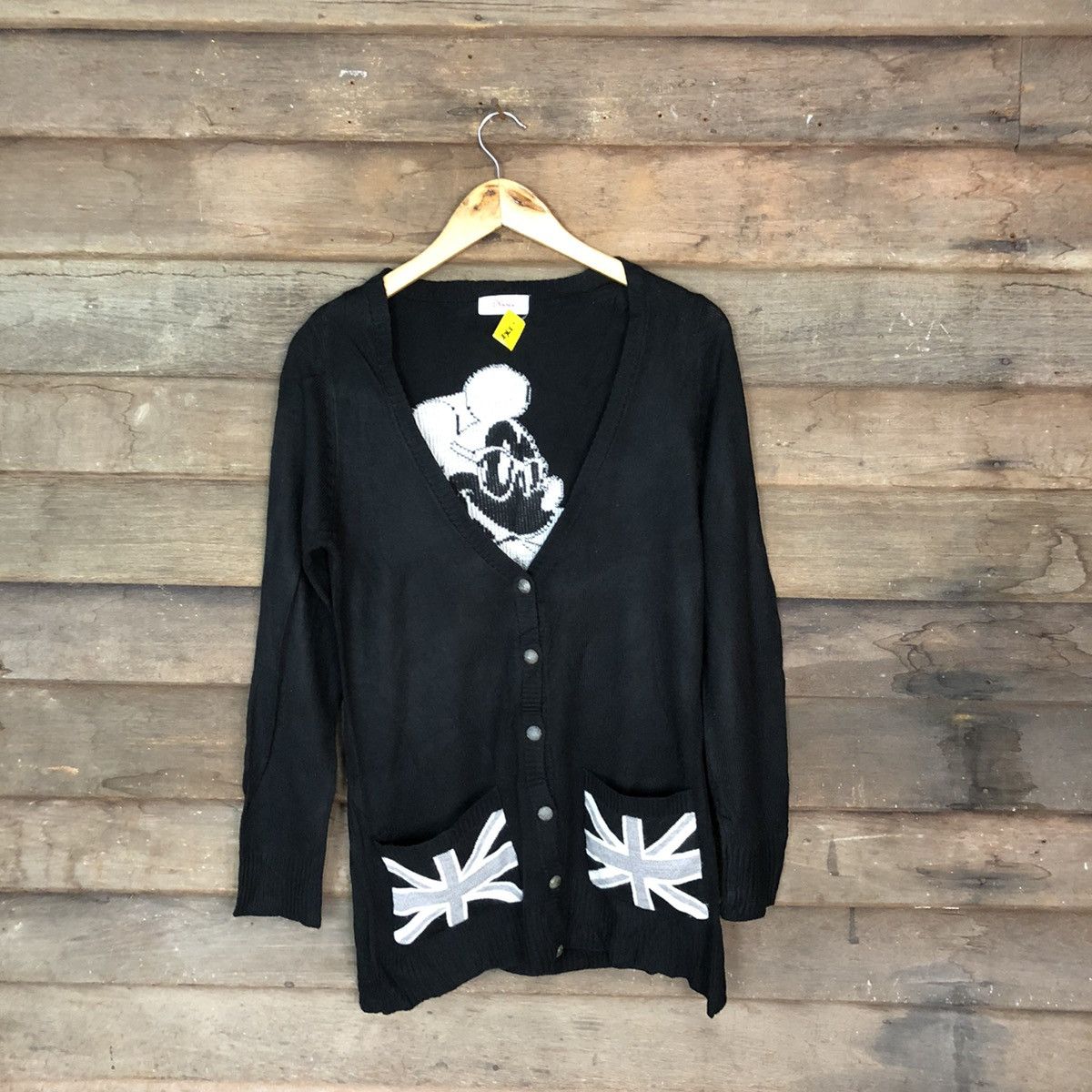 Disney × Mickey Mouse Disney mickey mouse knitwear Black Cardigan #3968 Size L / US 10 / IT 46 - 1 Thumbnail