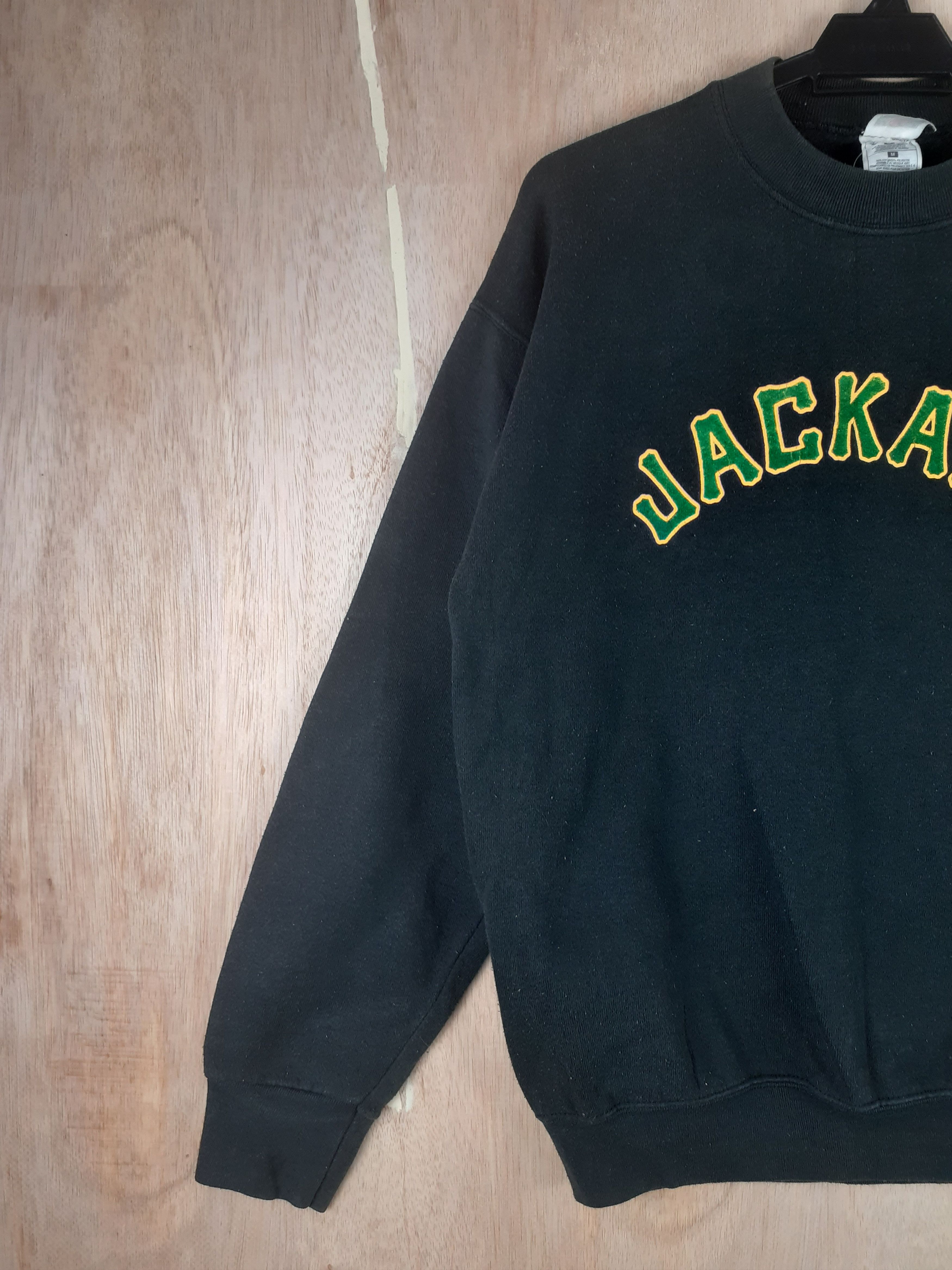 Japanese Brand Jackals black faded vintage sweatshirt sweater #2790 Size US M / EU 48-50 / 2 - 4 Thumbnail