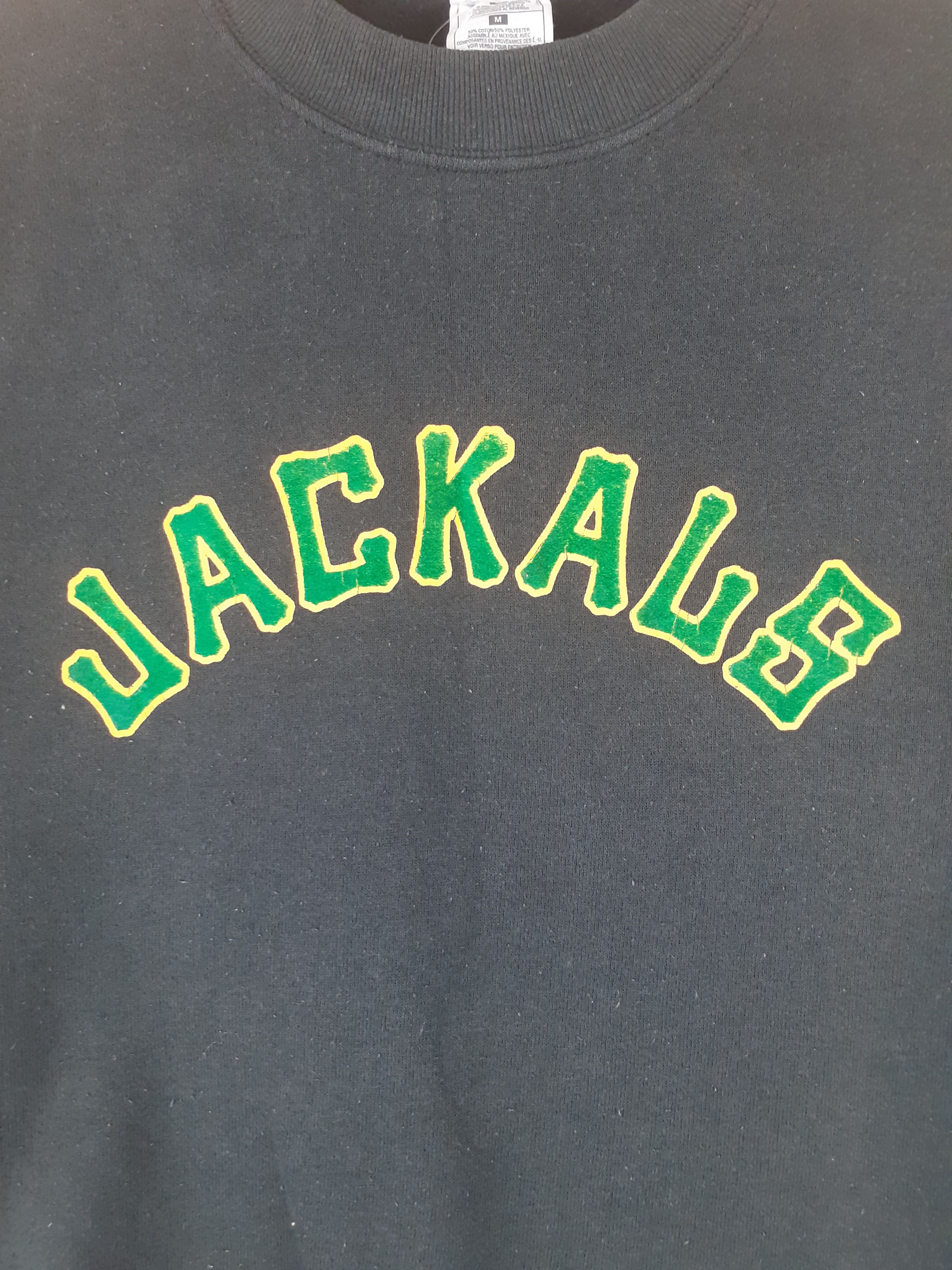 Japanese Brand Jackals black faded vintage sweatshirt sweater #2790 Size US M / EU 48-50 / 2 - 3 Thumbnail