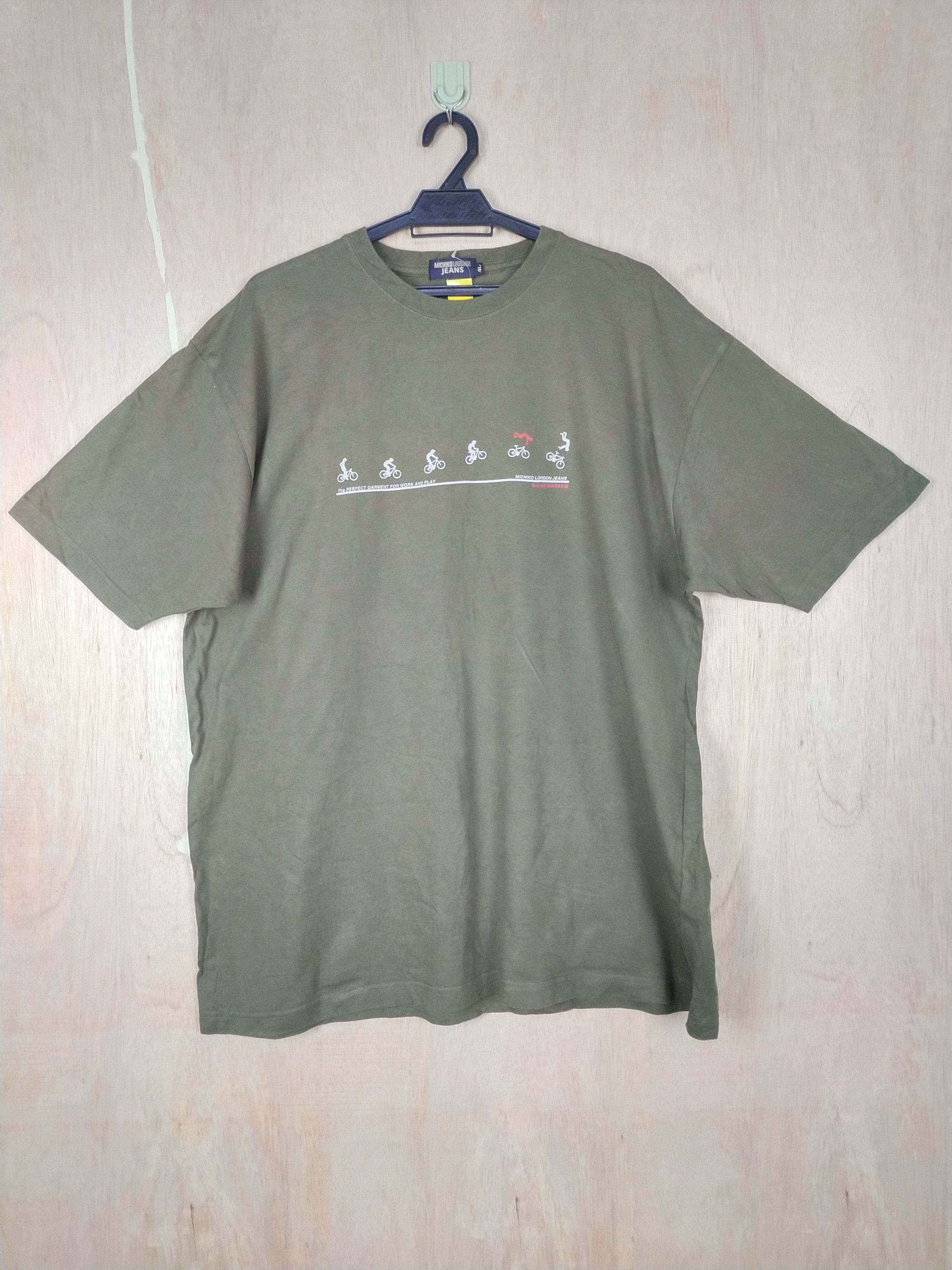 image of Michiko Koshino London Michiko London Jeans Green Tshirt 2764, Men's (Size XL)