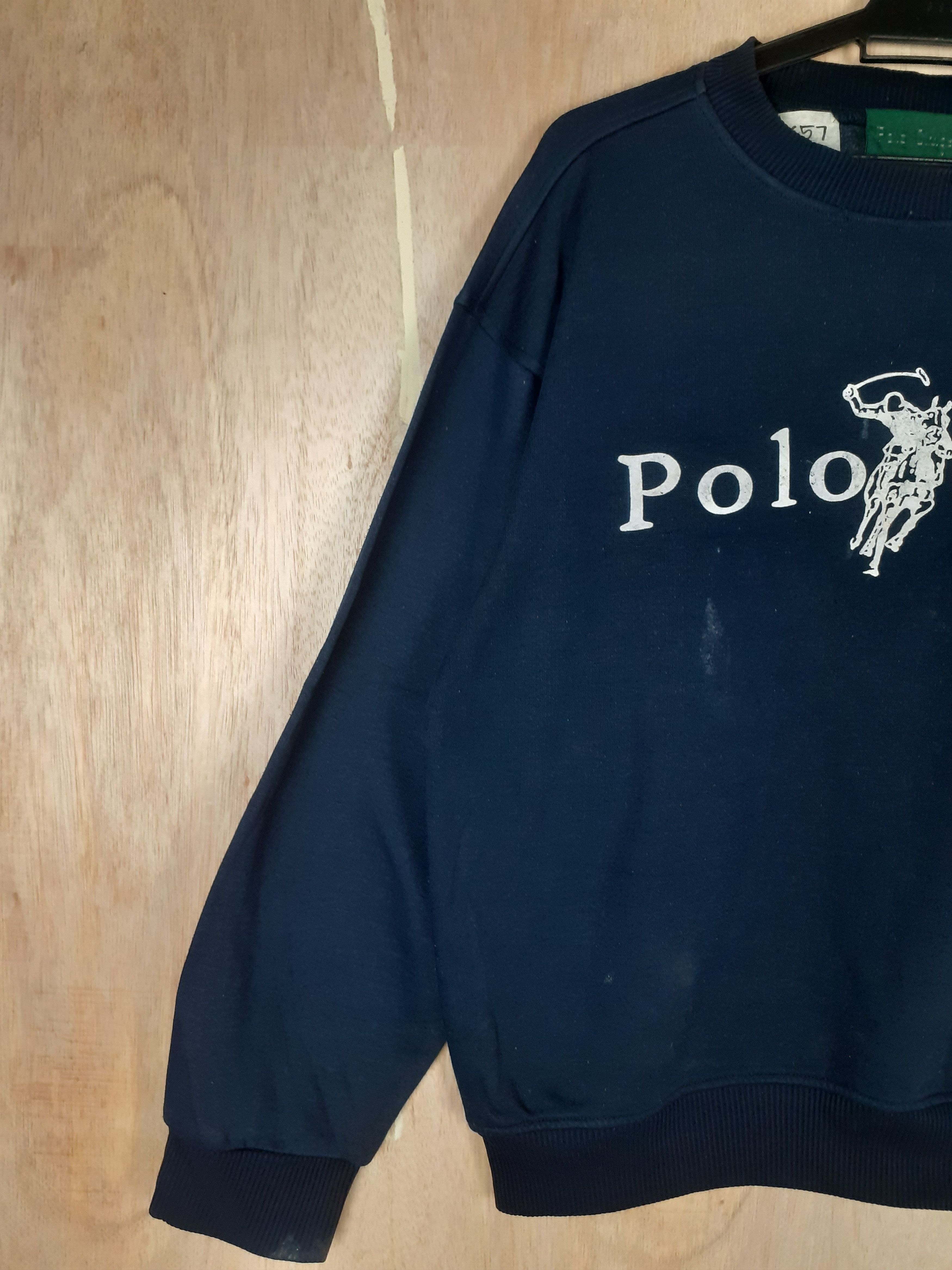 Polo Ralph Lauren Polo Club dark blue sweater sweatshirt vintage #3657 Size US L / EU 52-54 / 3 - 3 Thumbnail