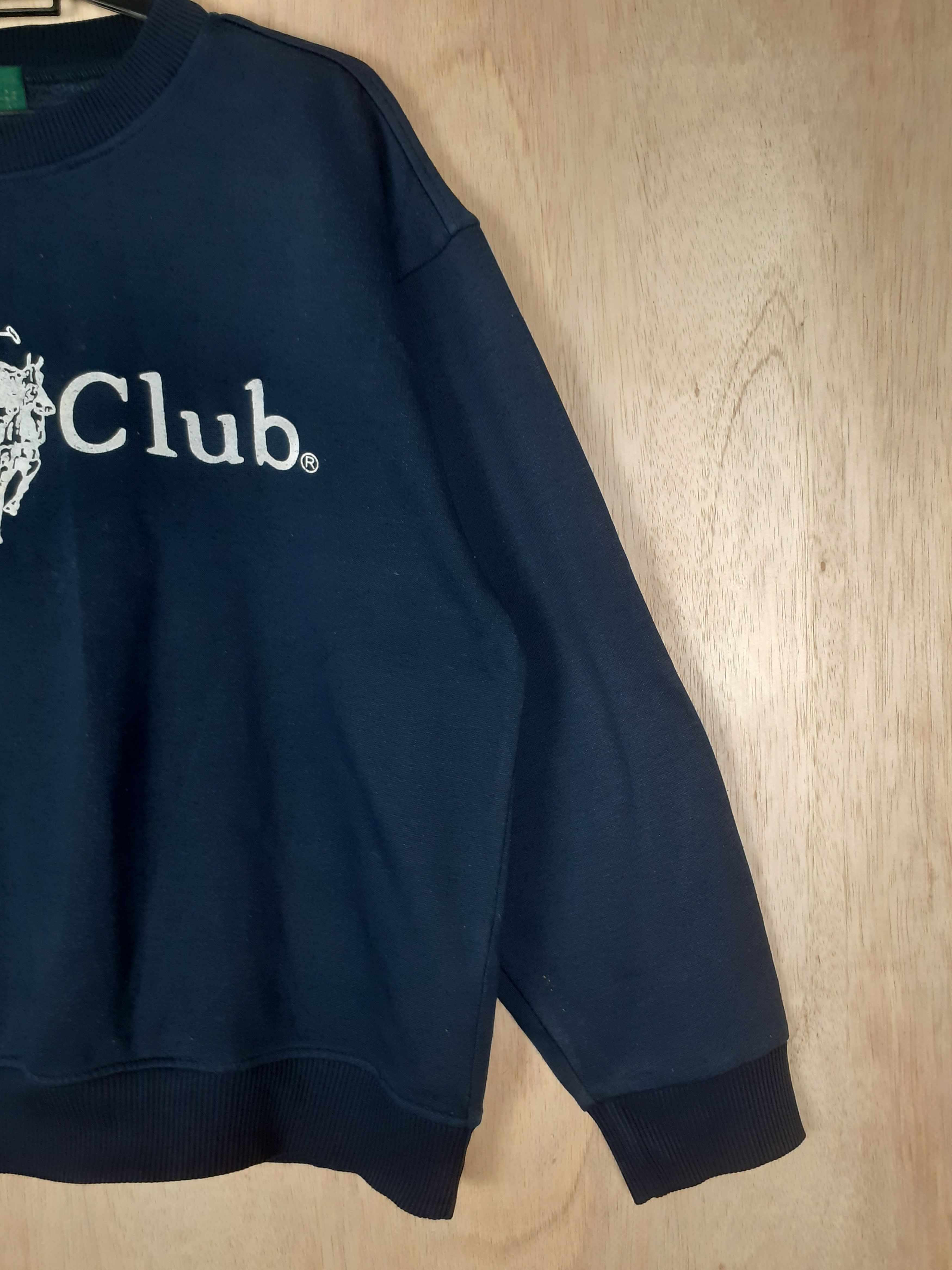 Polo Ralph Lauren Polo Club dark blue sweater sweatshirt vintage #3657 Size US L / EU 52-54 / 3 - 4 Thumbnail