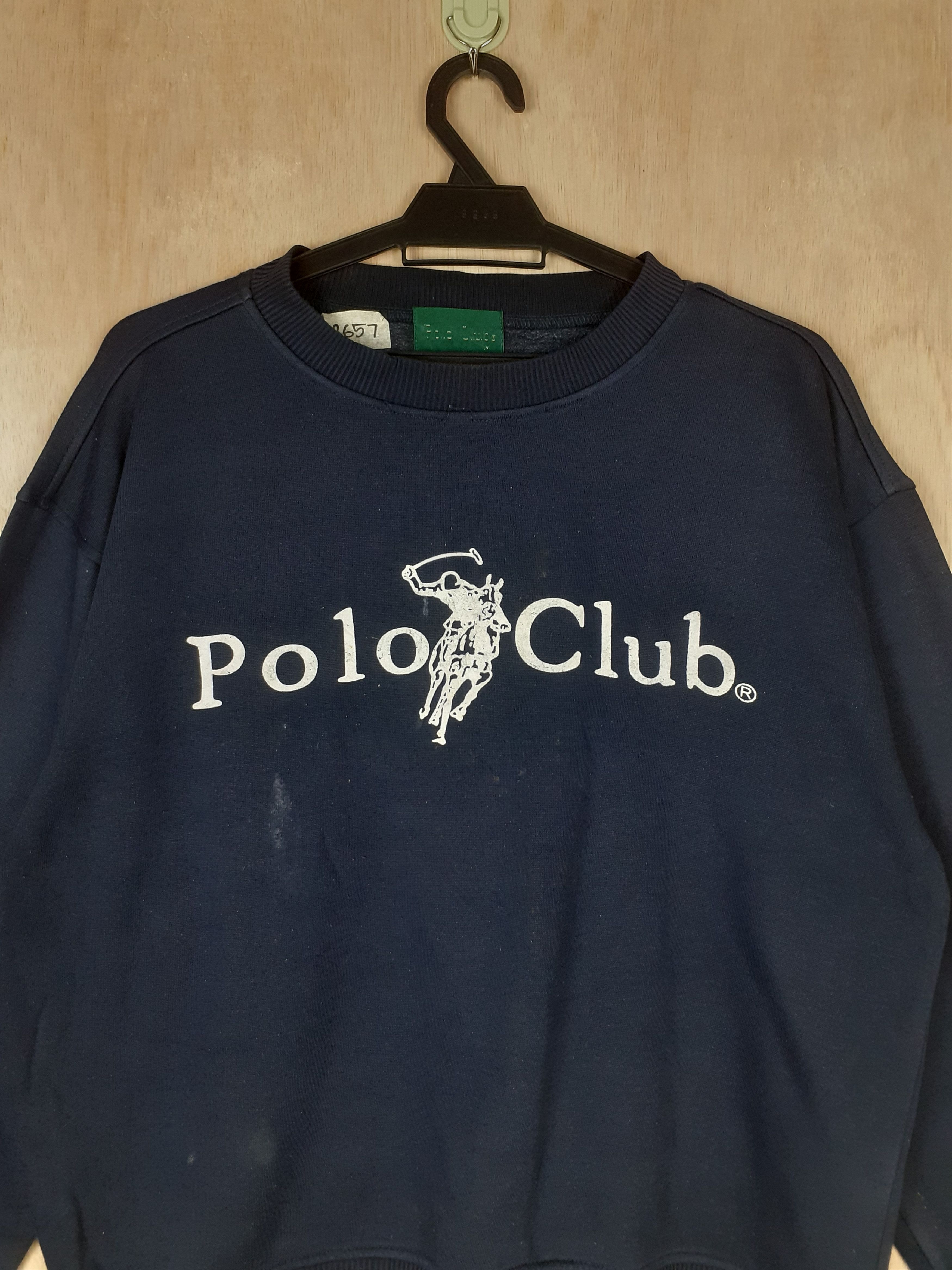 Polo Ralph Lauren Polo Club dark blue sweater sweatshirt vintage #3657 Size US L / EU 52-54 / 3 - 2 Thumbnail