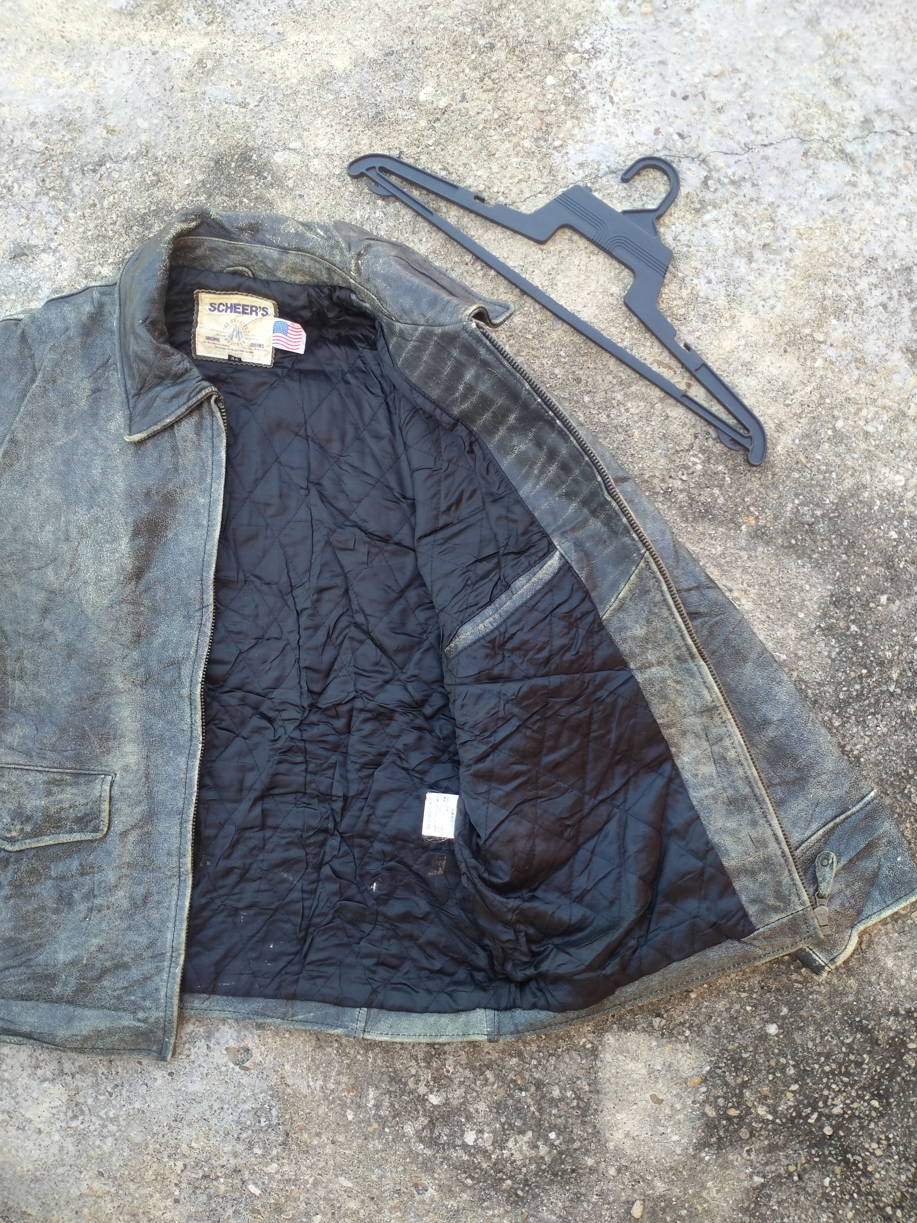 Japanese Brand SCHEER'S LEATHER JACKET Size US L / EU 52-54 / 3 - 4 Thumbnail