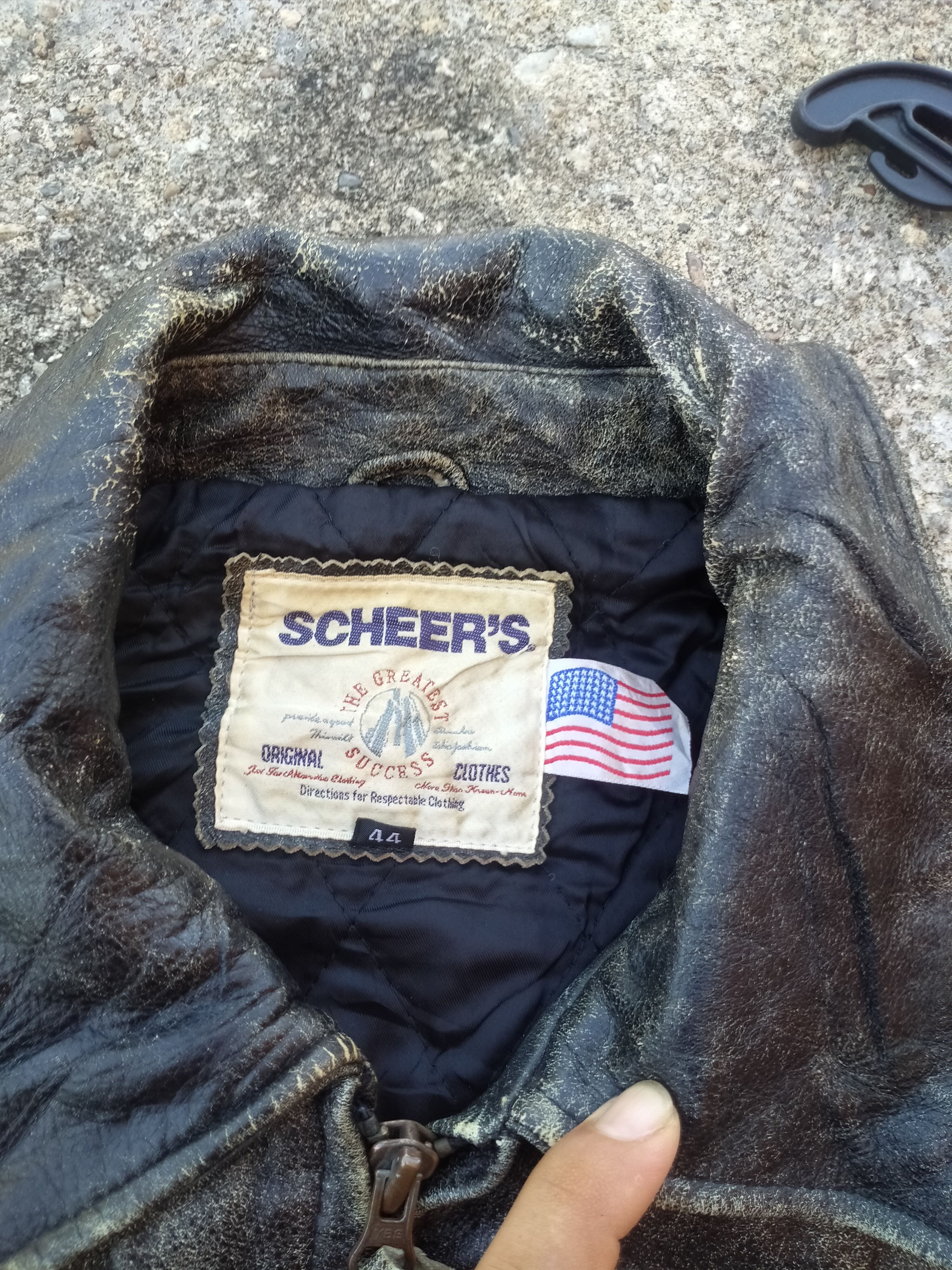 Japanese Brand SCHEER'S LEATHER JACKET Size US L / EU 52-54 / 3 - 3 Thumbnail
