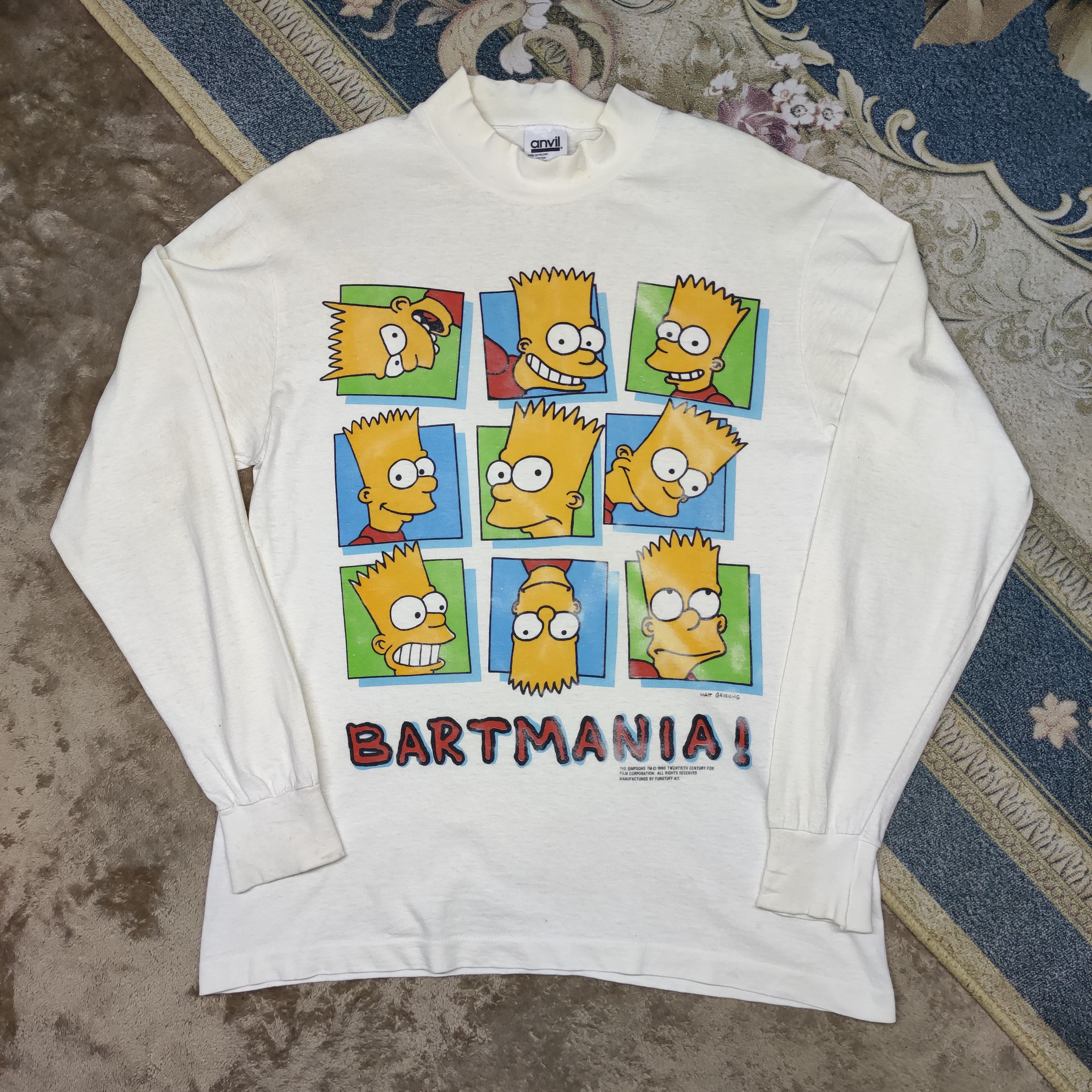 Vintage Rare Vintage 1990 Bart Simpson turtle neck sweatshirt Size US M / EU 48-50 / 2 - 7 Thumbnail