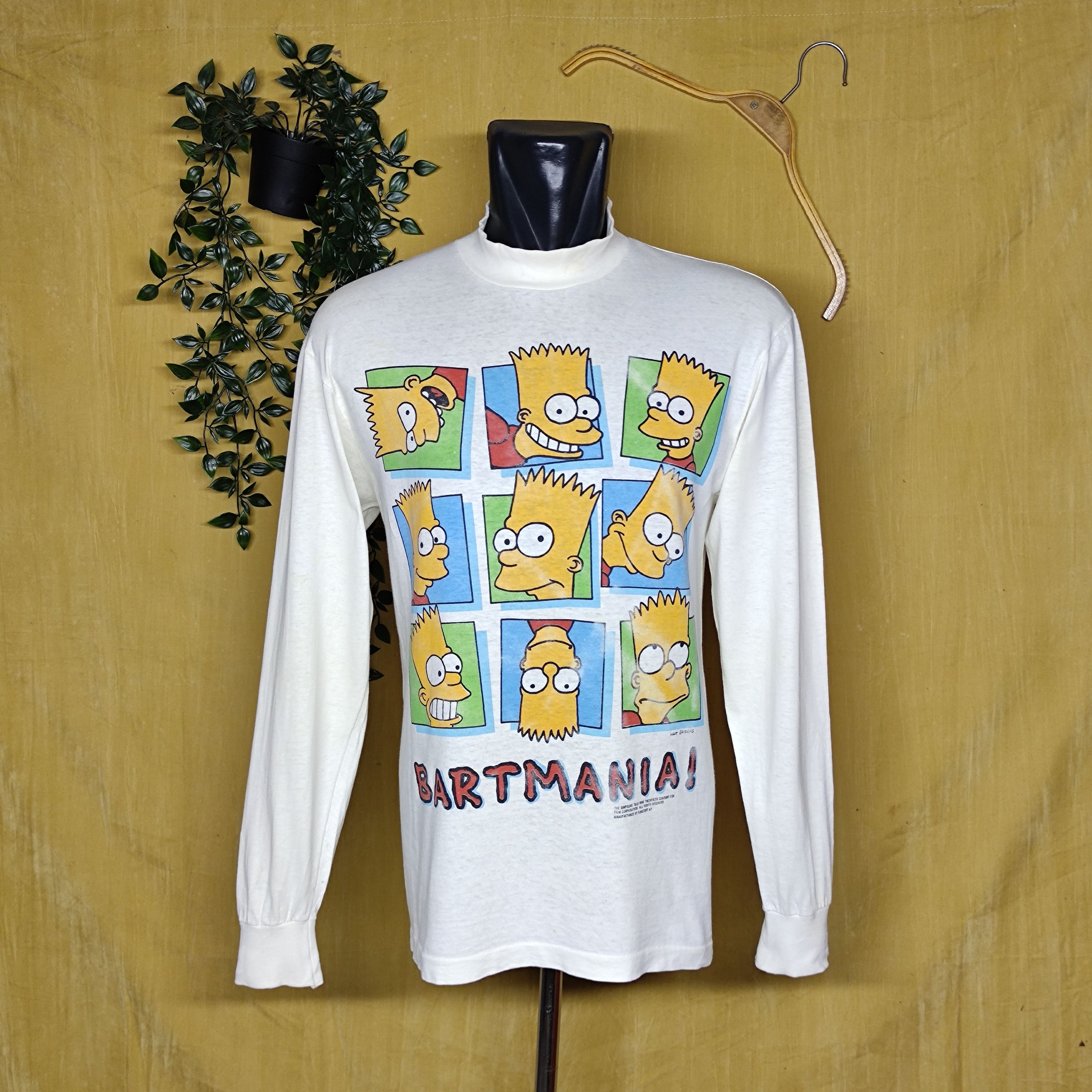 Vintage Rare Vintage 1990 Bart Simpson turtle neck sweatshirt Size US M / EU 48-50 / 2 - 1 Thumbnail