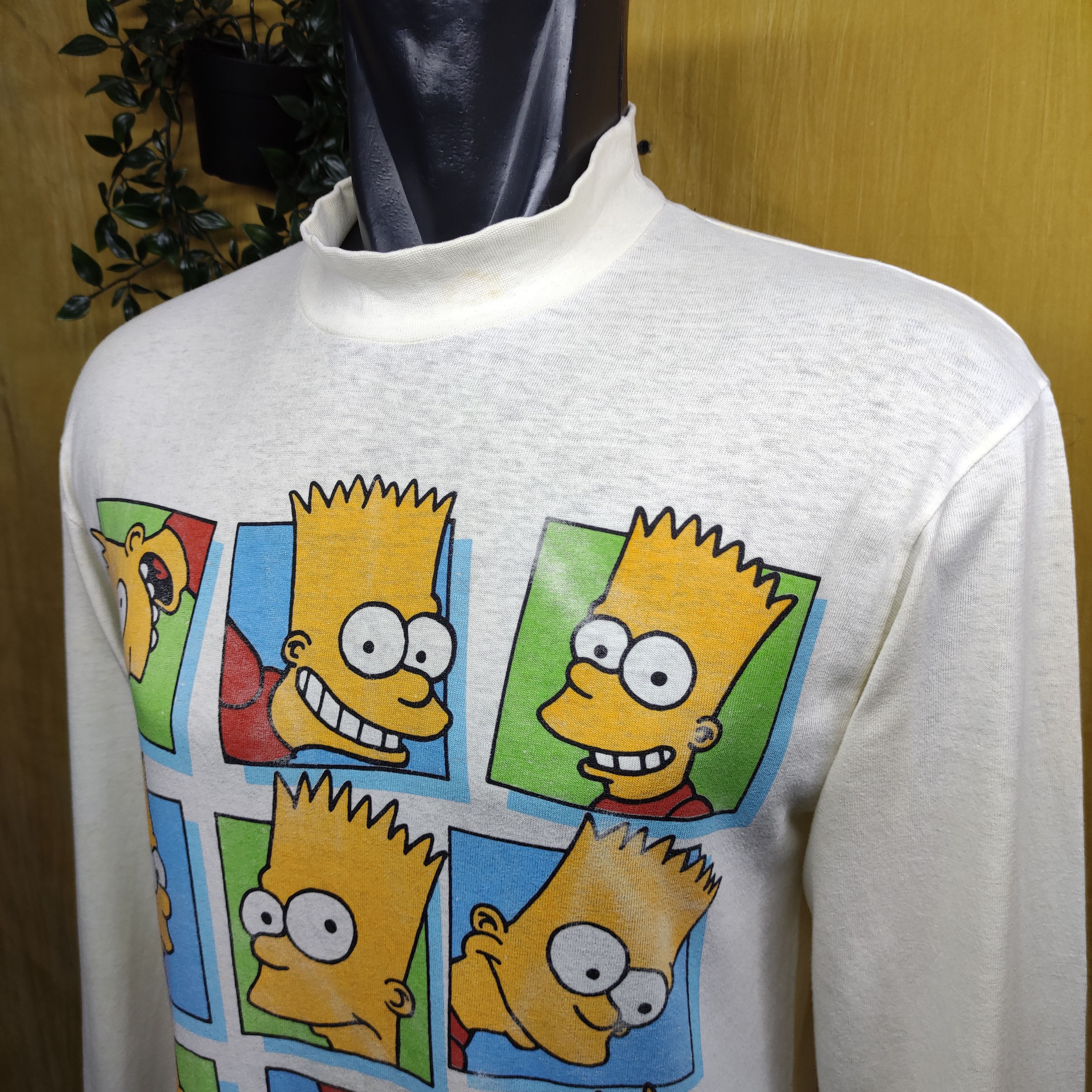 Vintage Rare Vintage 1990 Bart Simpson turtle neck sweatshirt Size US M / EU 48-50 / 2 - 5 Thumbnail