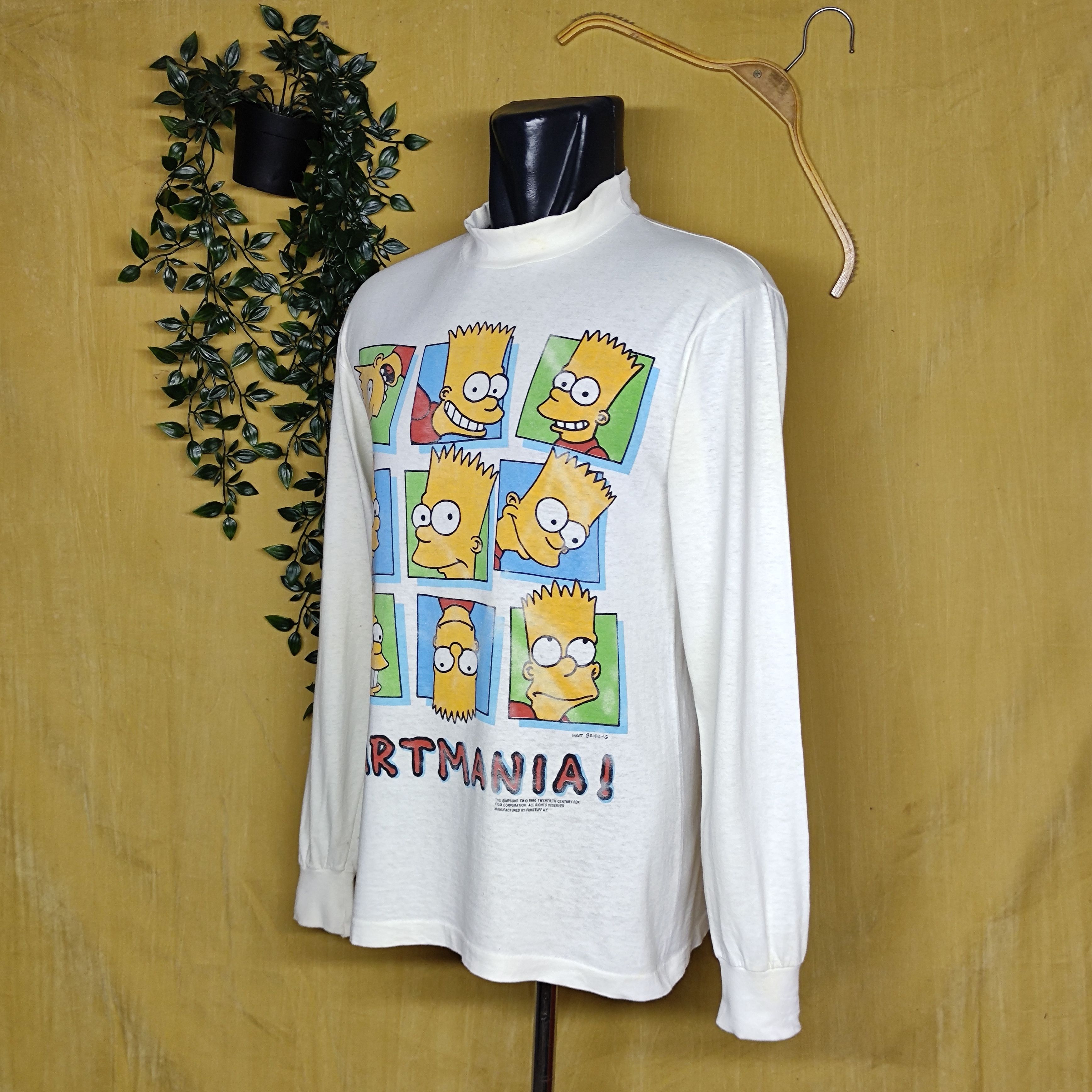 Vintage Rare Vintage 1990 Bart Simpson turtle neck sweatshirt Size US M / EU 48-50 / 2 - 3 Thumbnail