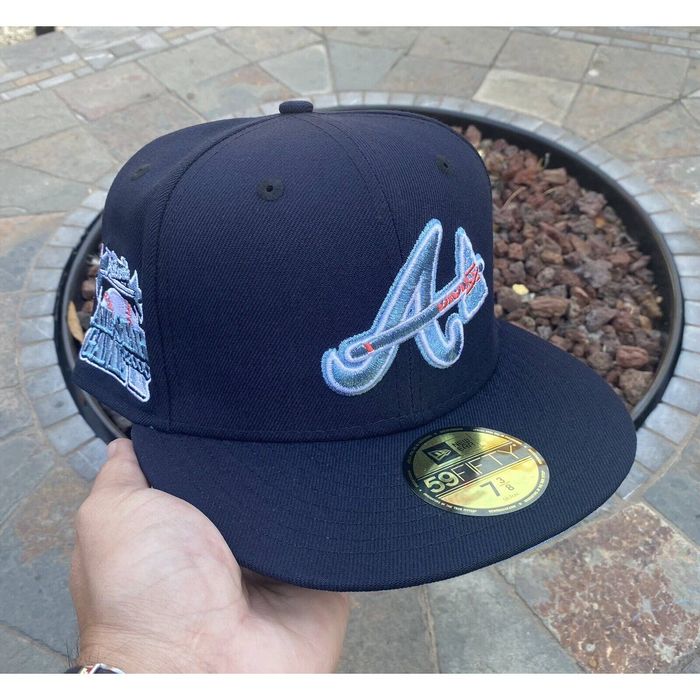 New Era Exclusive New Era Atlanta Braves Hat Size 7 3/8 Blue Icey | Grailed