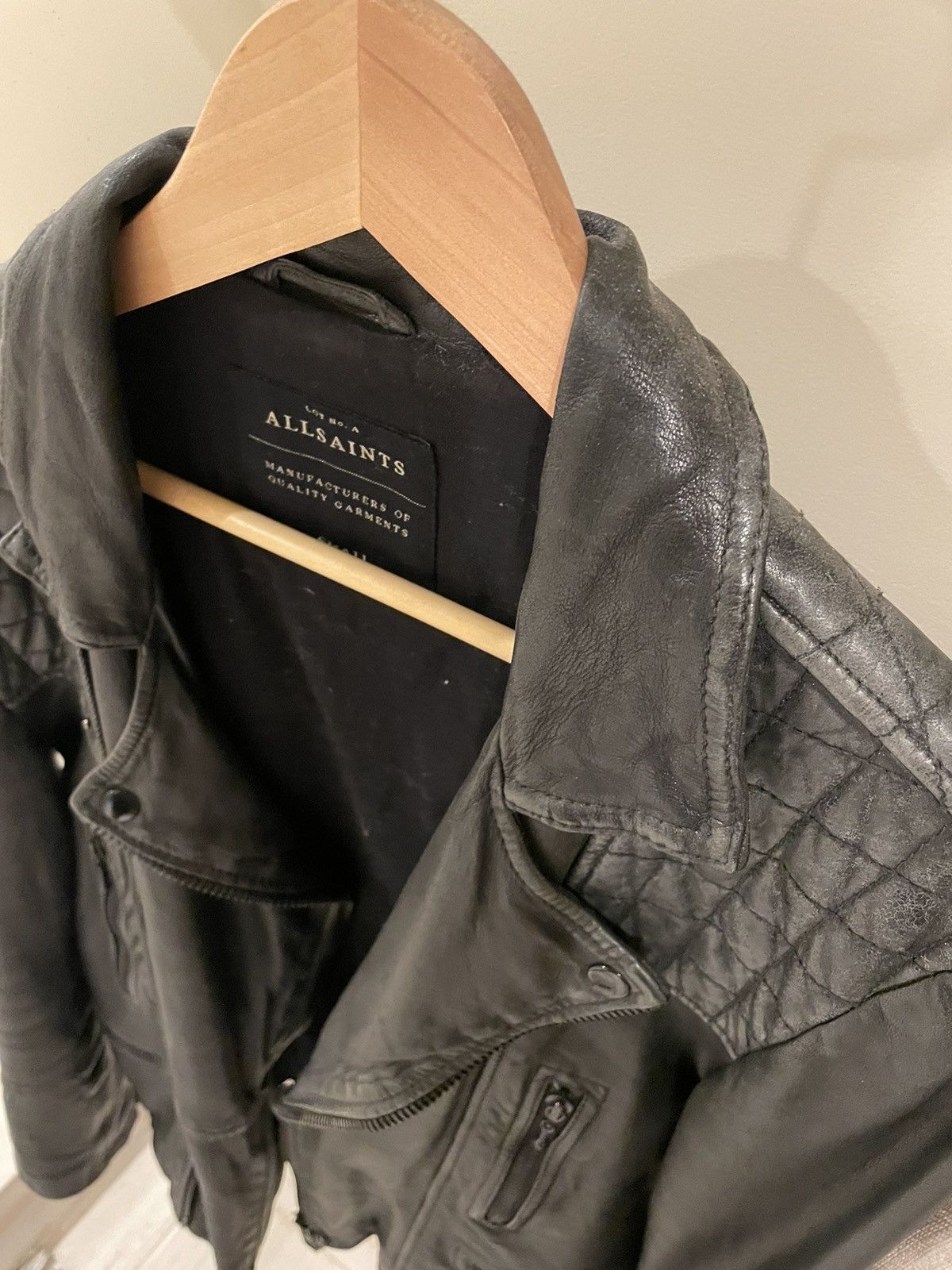 AllSaints Cargo Biker Leather Jacket