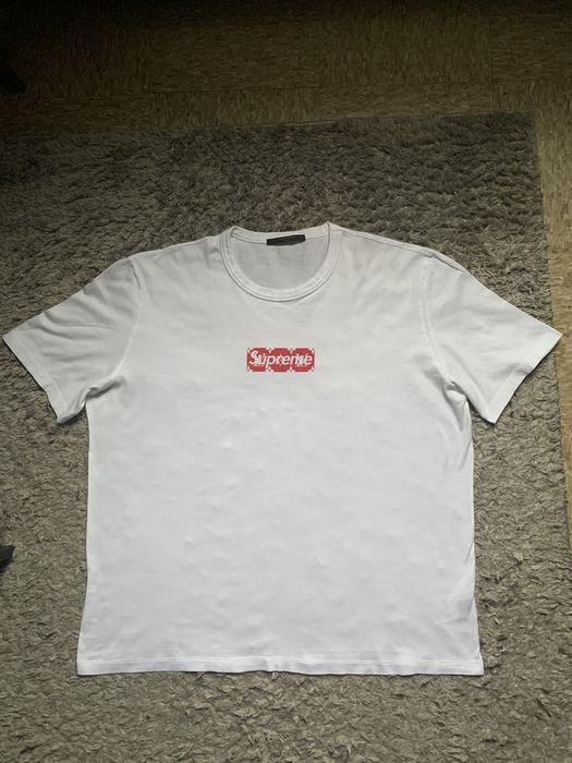 Supreme Supreme x Louis Vuitton Box Logo Tee White SIZE 5L