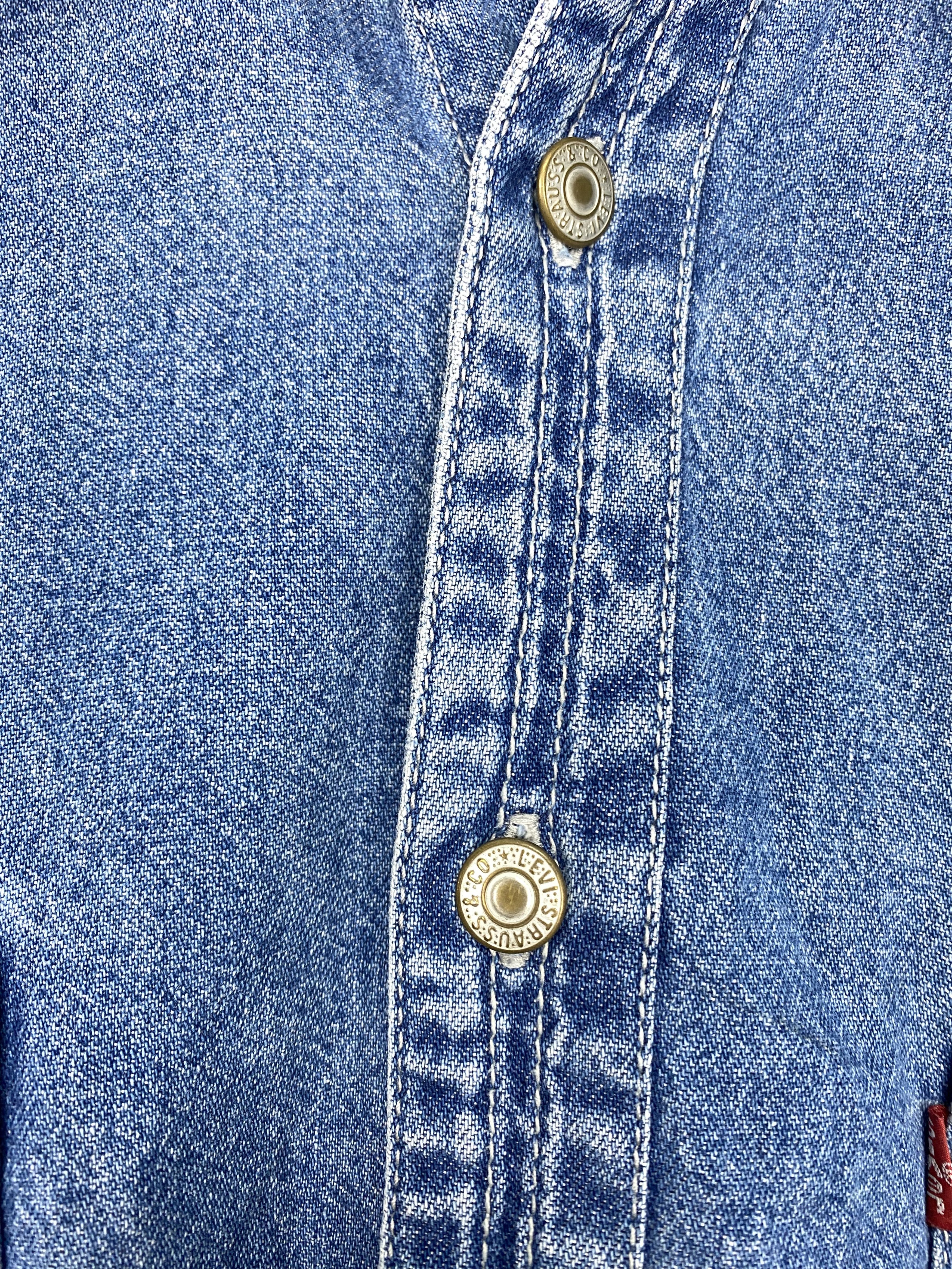 Levi's Vintage 90s LEVIS Denim Blue Shirt Size US L / EU 52-54 / 3 - 8 Thumbnail