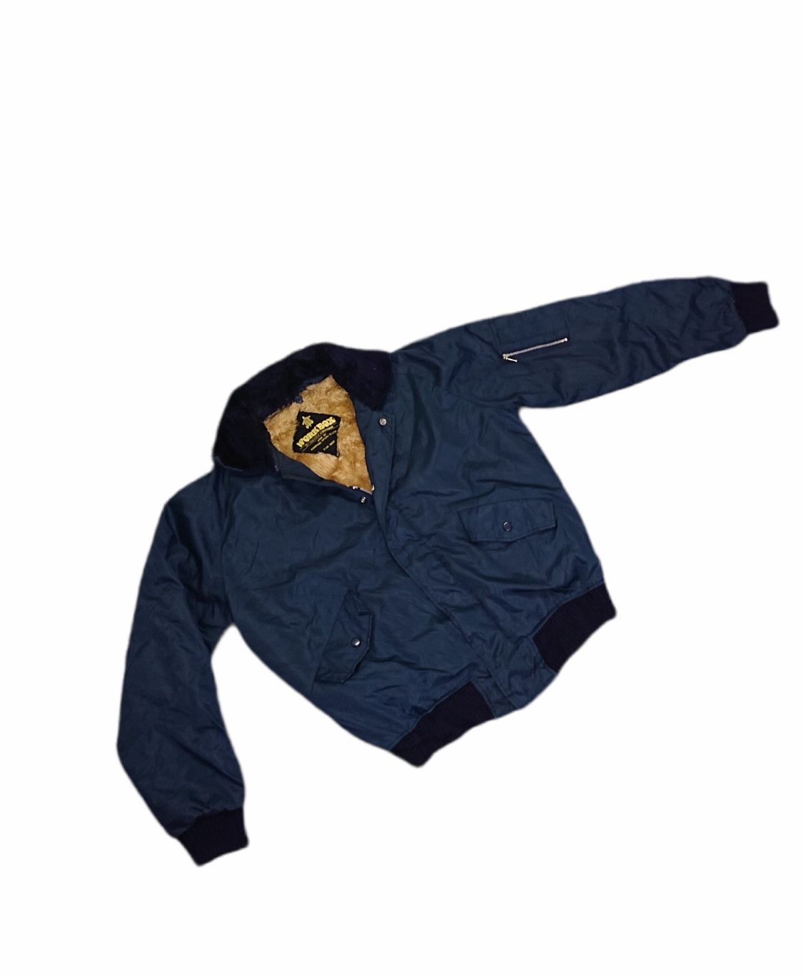Japanese Brand Vintage Bomber Jacket Deisgn By Workbox Kurokame Hifuku Size US XL / EU 56 / 4 - 1 Thumbnail