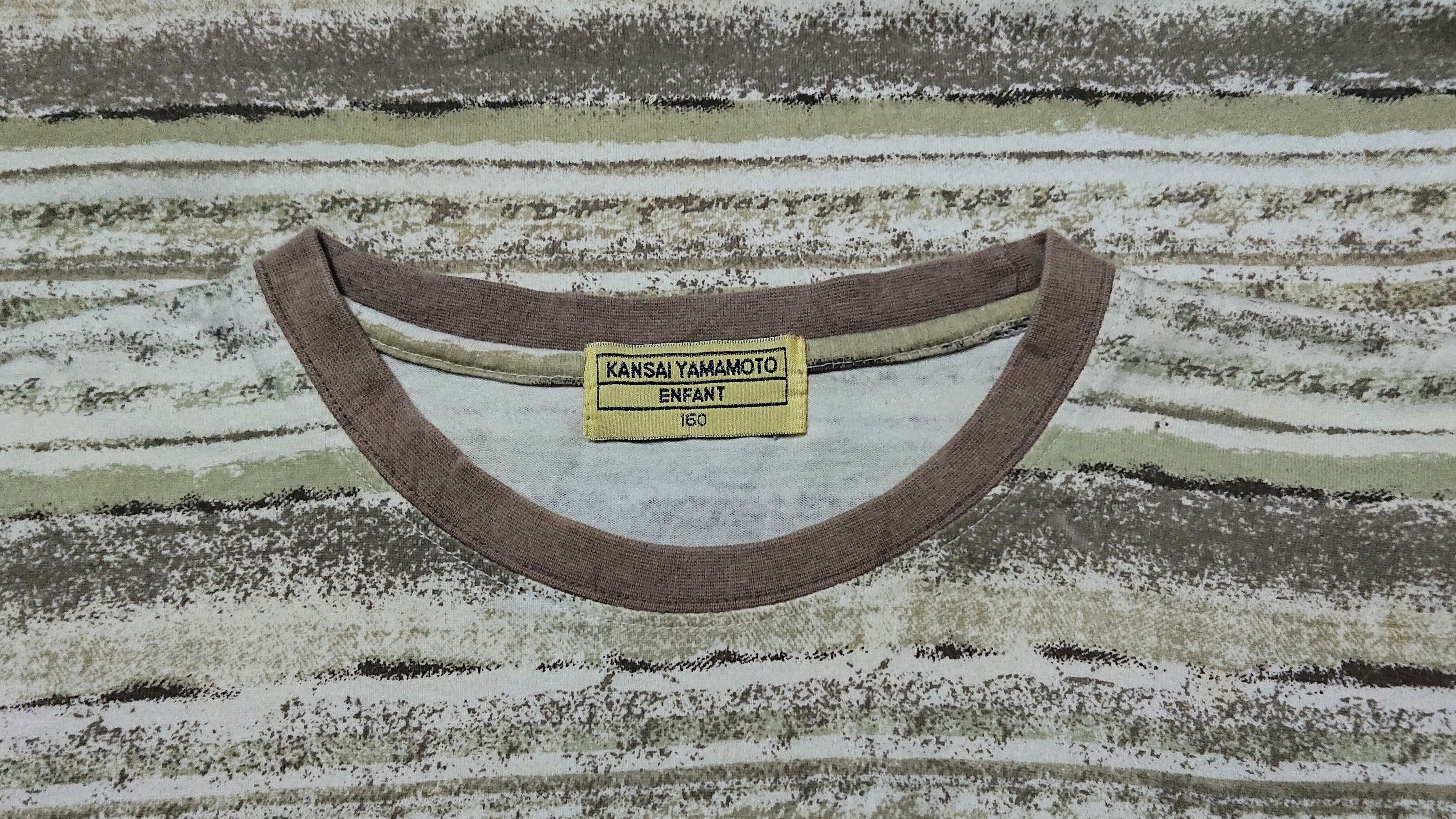 Japanese Brand × Kansai Yamamoto VINTAGE KANSAI YAMAMOTO ENFANT STRIPES TEES Size US L / EU 52-54 / 3 - 3 Thumbnail