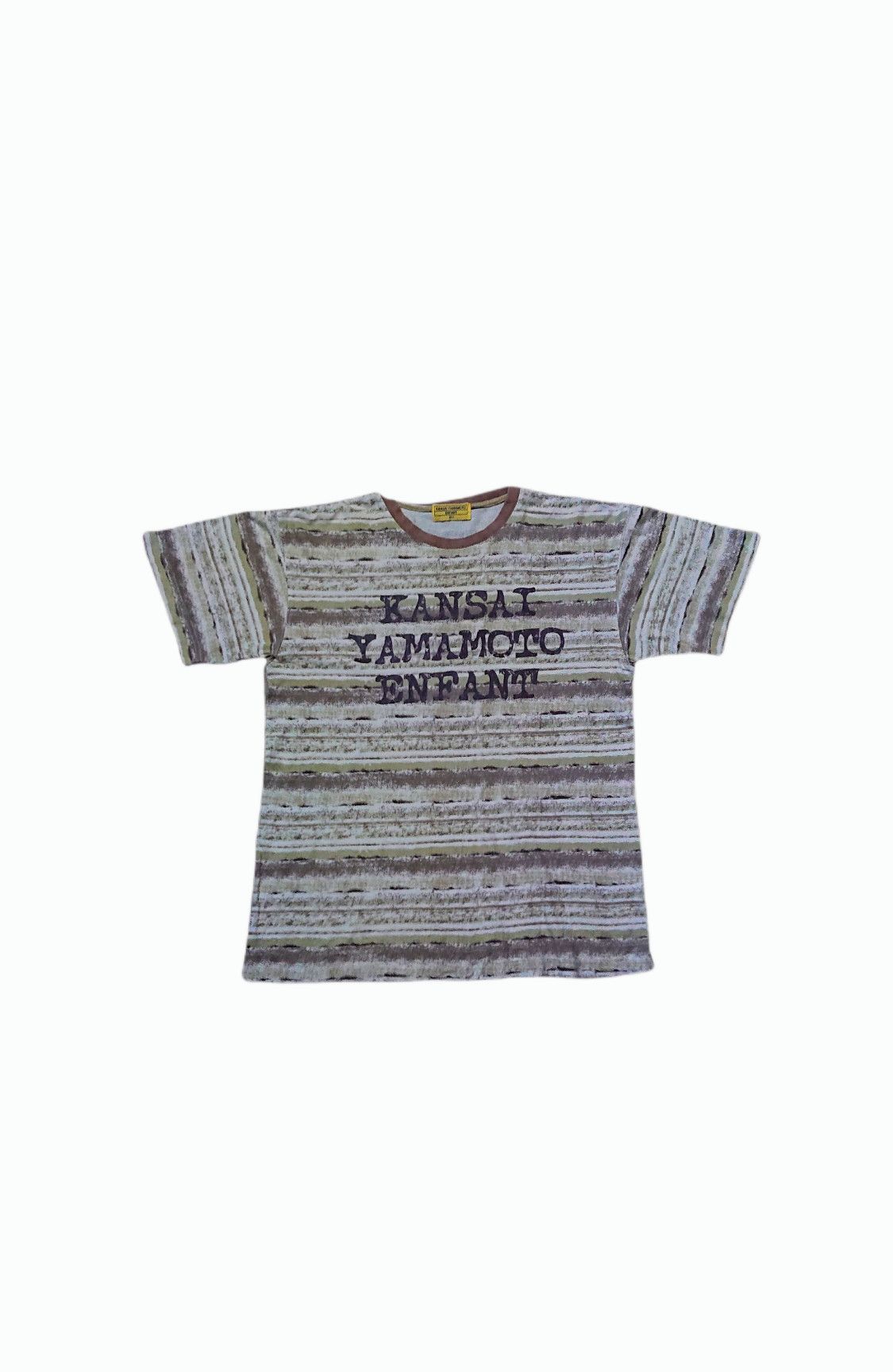Japanese Brand × Kansai Yamamoto VINTAGE KANSAI YAMAMOTO ENFANT STRIPES TEES Size US L / EU 52-54 / 3 - 1 Thumbnail