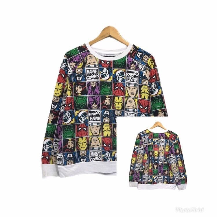 Marvel Characters Crewneck Full Print Sweatshirt