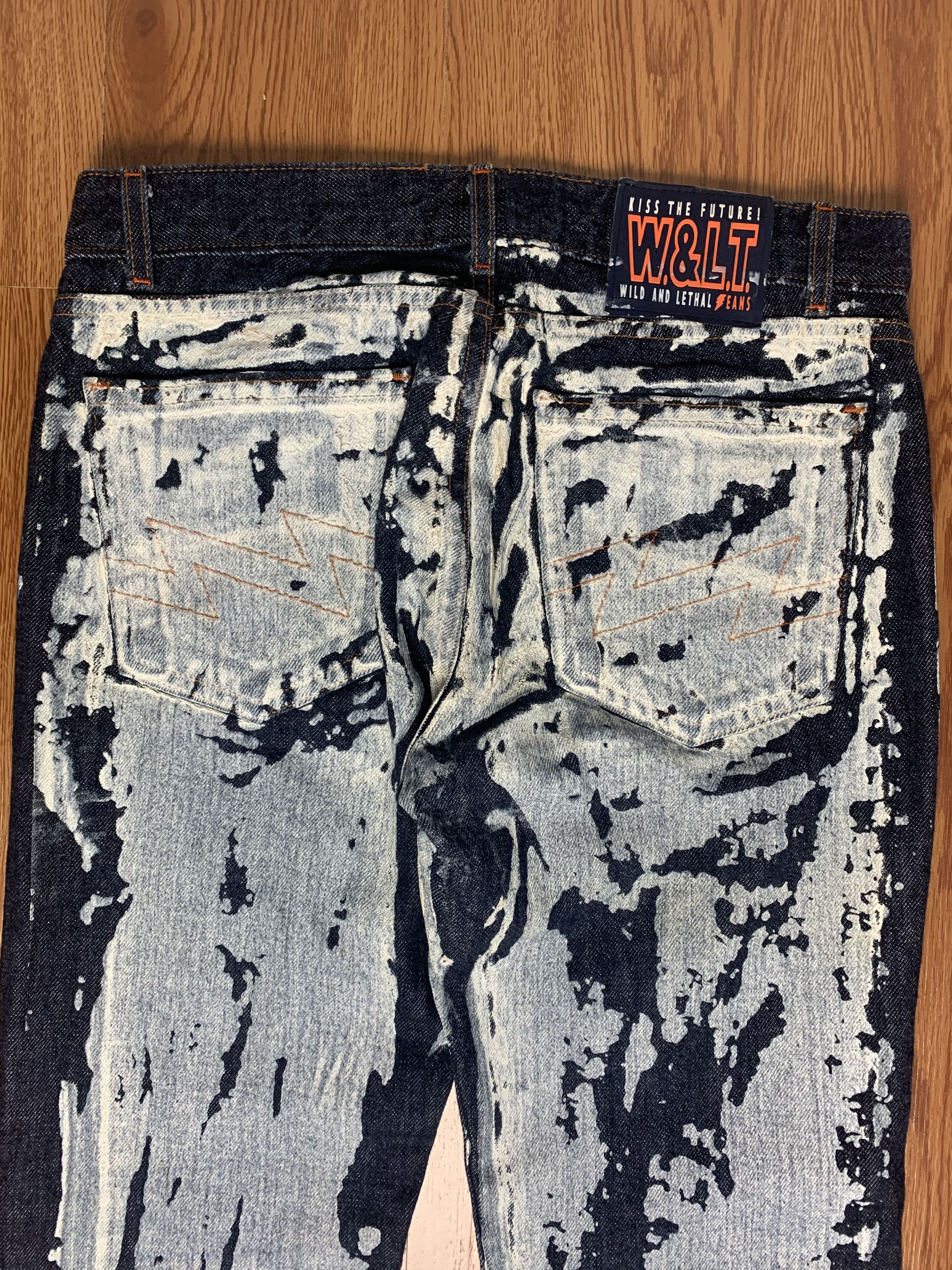 Walter Van Beirendonck 1990s Walter Van Beirendonck Painted Grafiti Denim Size US 28 / EU 44 - 7 Thumbnail