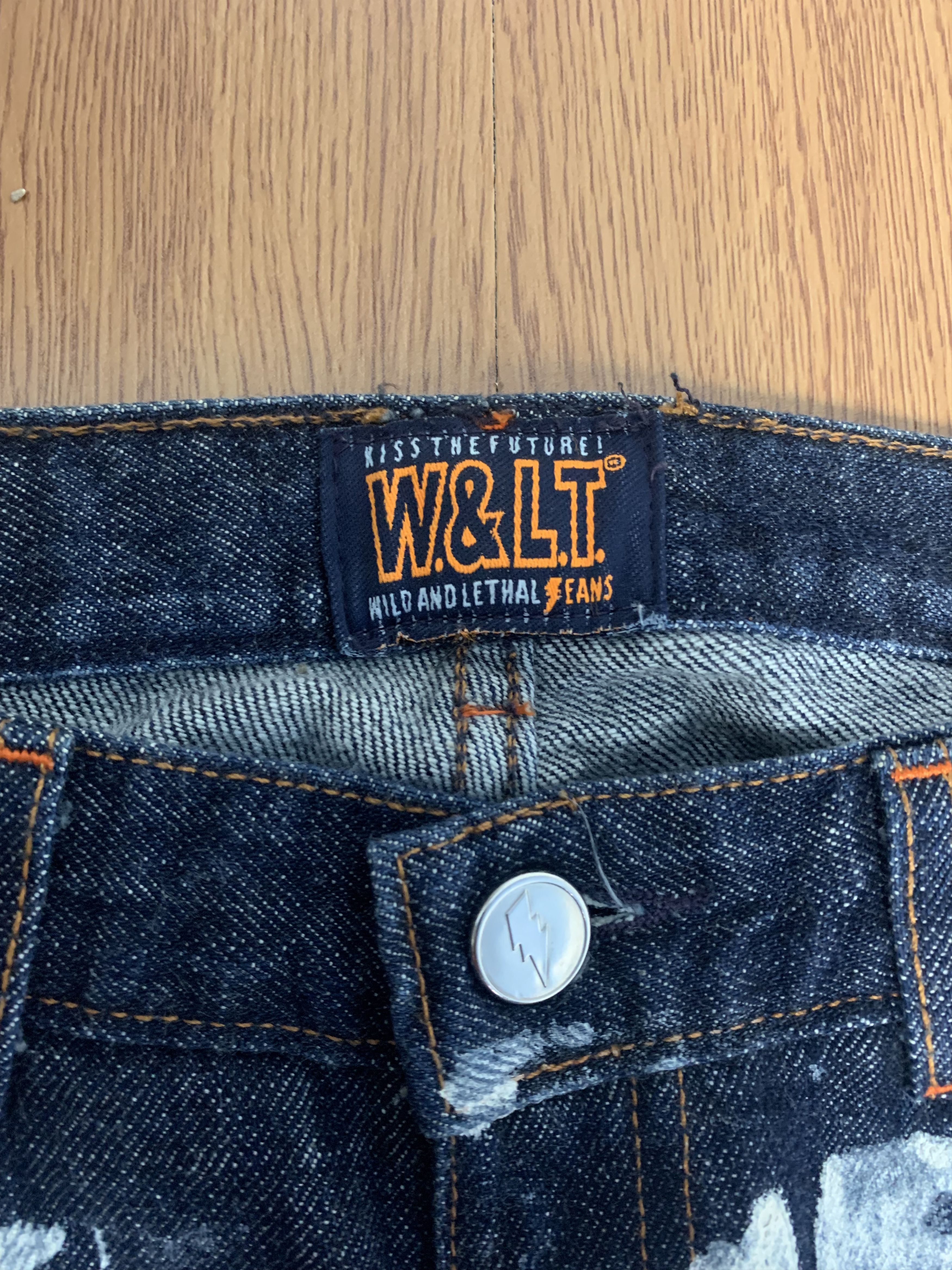 Walter Van Beirendonck 1990s Walter Van Beirendonck Painted Grafiti Denim Size US 28 / EU 44 - 9 Thumbnail
