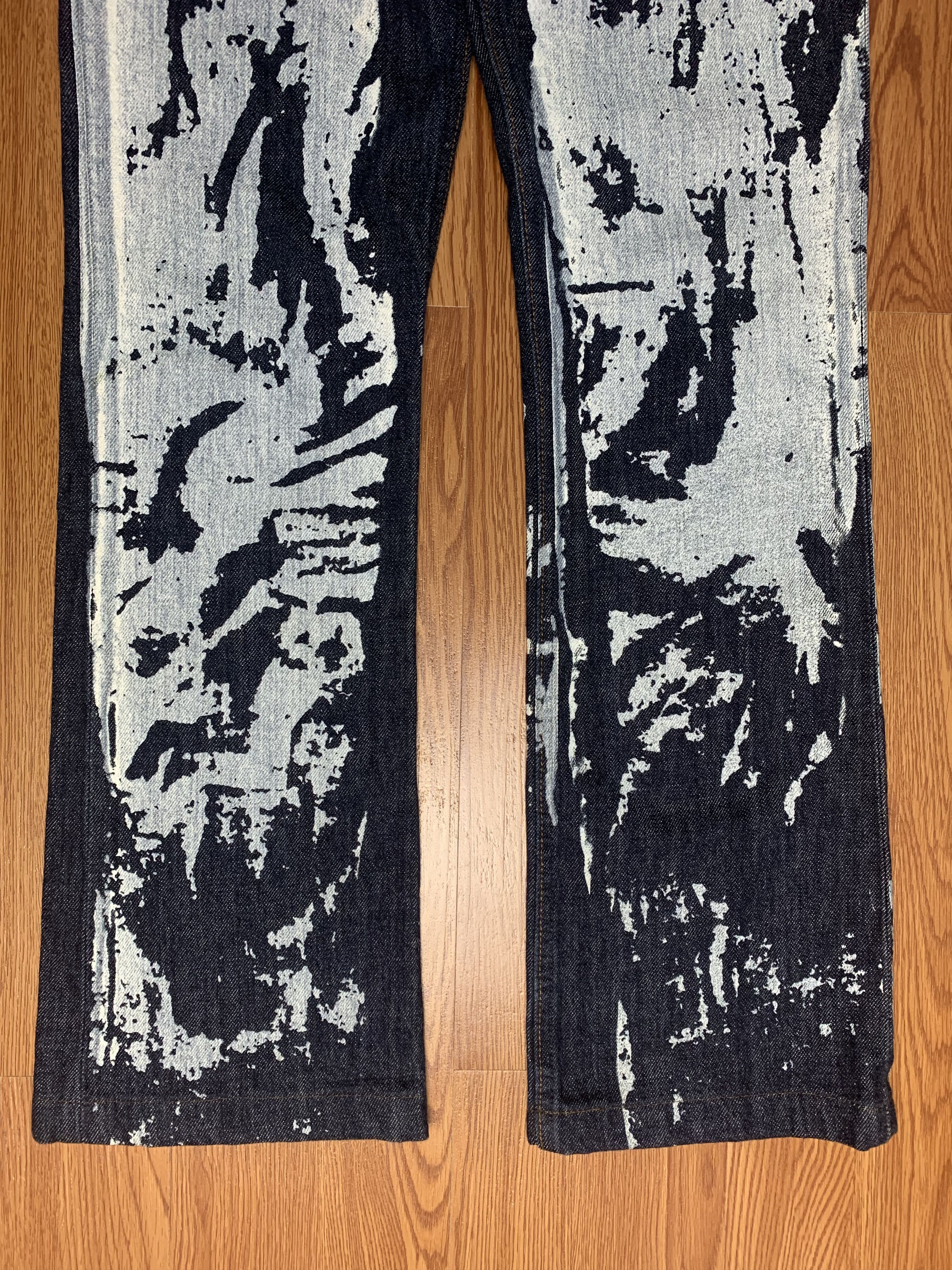 Walter Van Beirendonck 1990s Walter Van Beirendonck Painted Grafiti Denim Size US 28 / EU 44 - 6 Thumbnail
