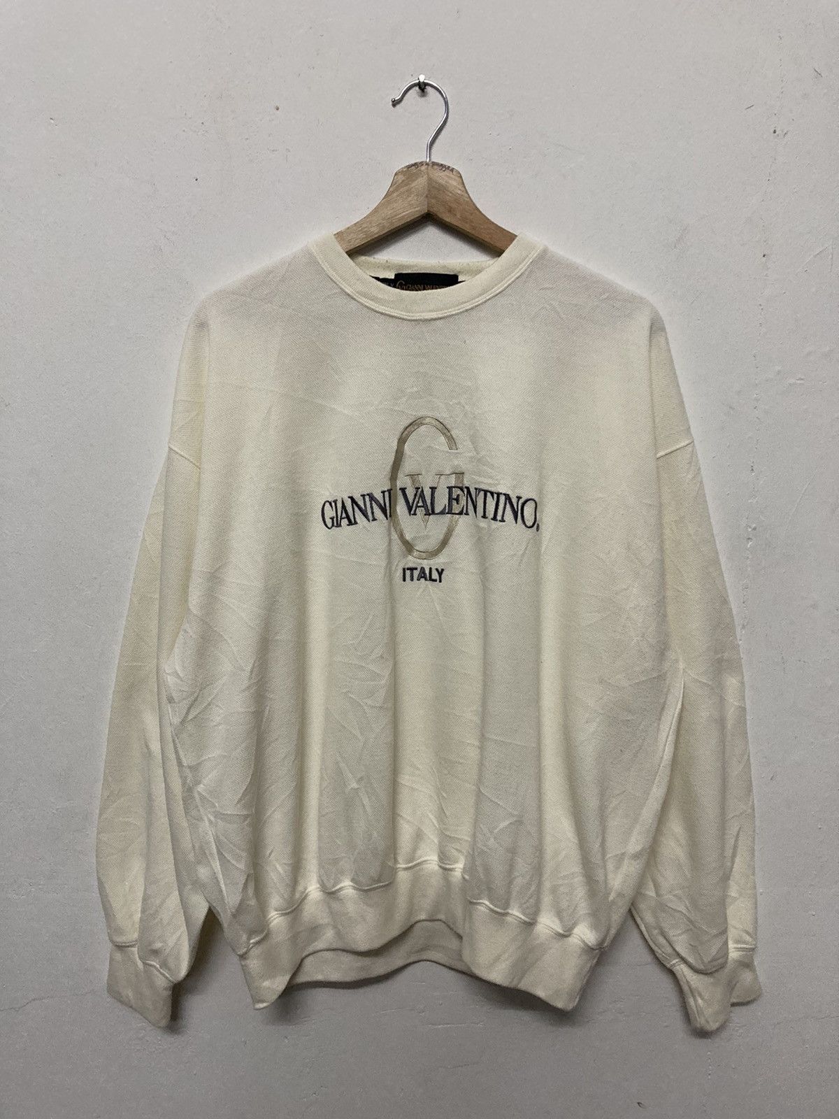 Vintage Gianni Valentino Embroidery Spell Out Crewneck