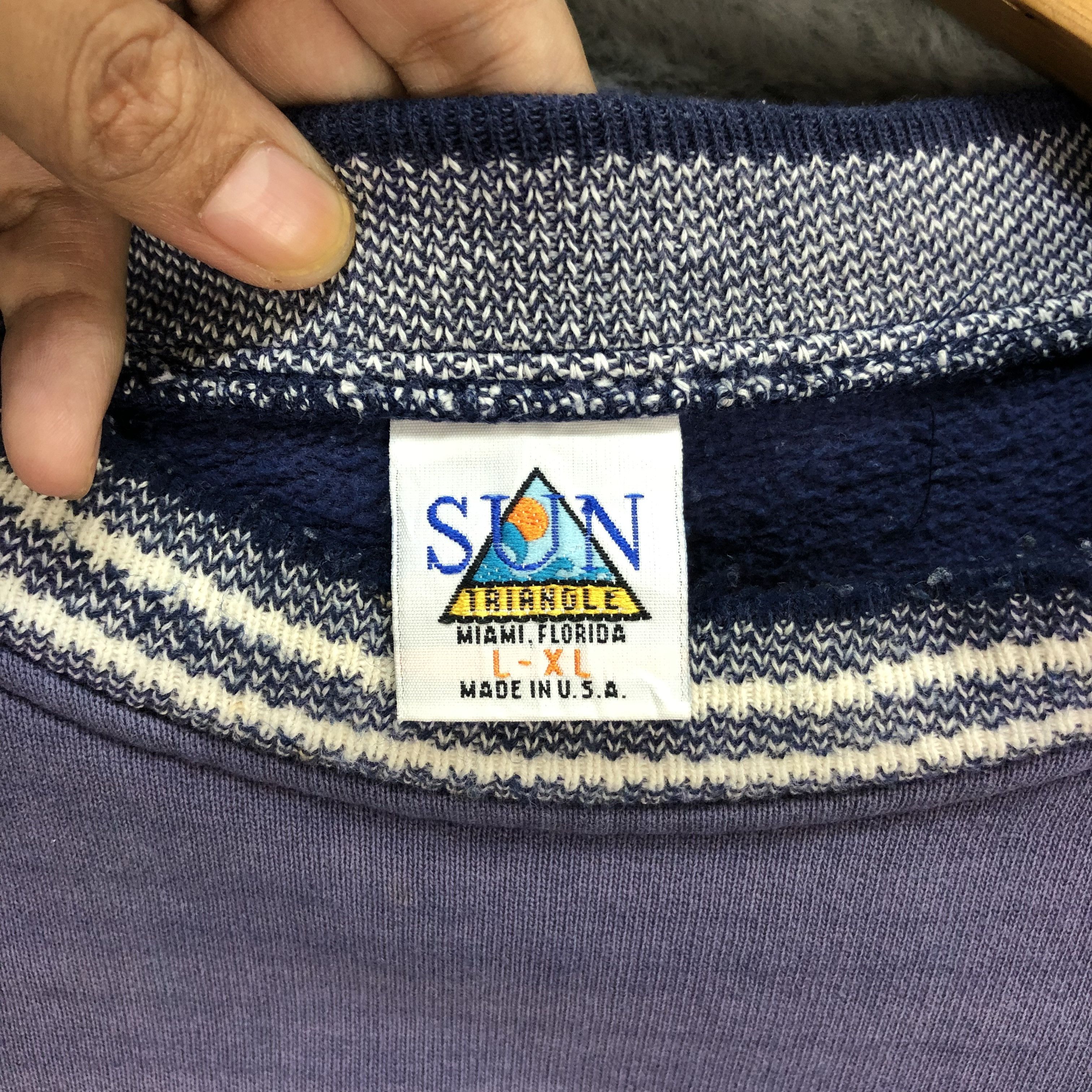Other TRASHED🔥 OREGON USA SUN TRIANGLE MIAMI SWEATSHIRT #5248-181 Size US L / EU 52-54 / 3 - 9 Thumbnail