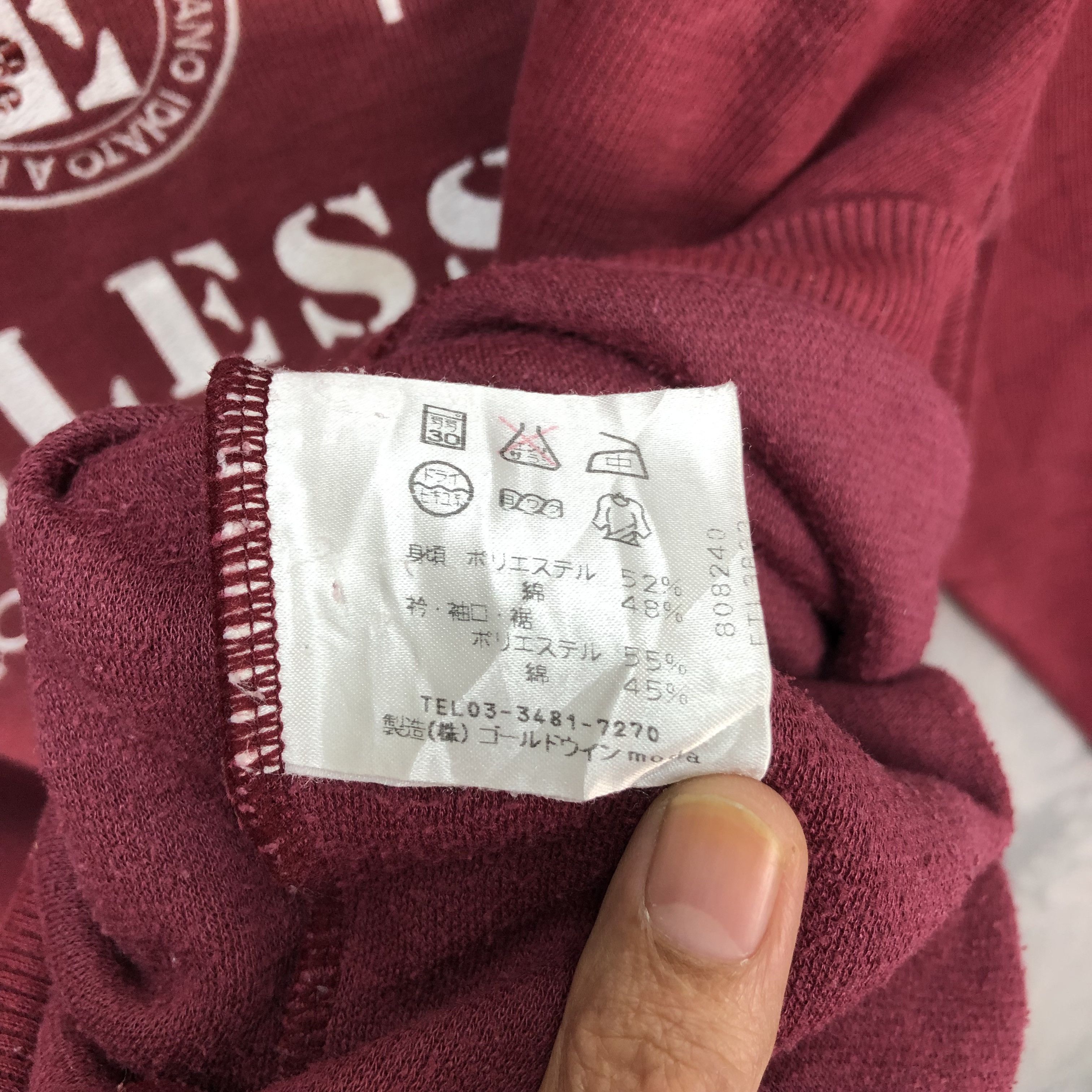 Ellesse PERUGIA ITALIA ELLESSE BIG LOGO MAROON SWEATSHIRTS #5254-178 Size L / US 10 / IT 46 - 10 Thumbnail