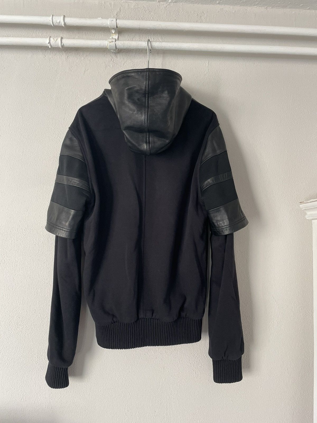 Givenchy Double Sleeves Leather Stripe Cotton Bomber Jacket Size US M / EU 48-50 / 2 - 3 Thumbnail