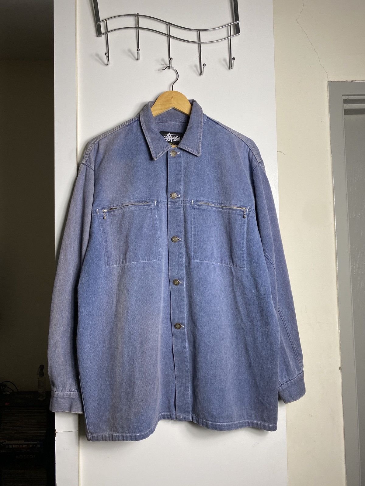 Vintage Vintage Stussy Burly Gear Button Up Jacket | Grailed