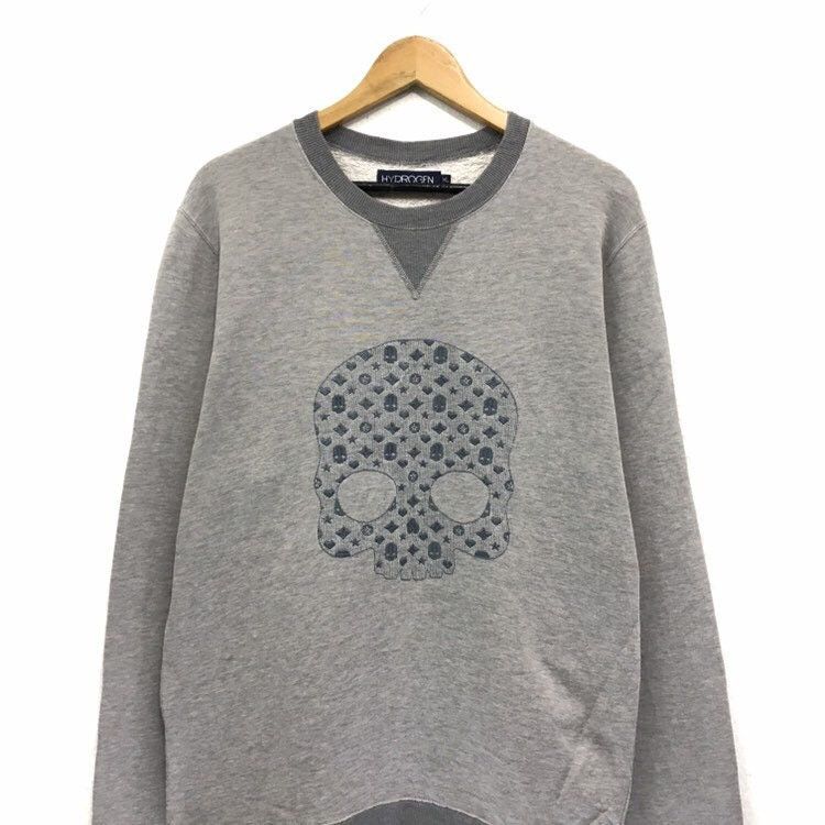 HYDROGEN × Seditionaries HYDROGEN Crewneck Skull Logo Sweatshirt Size US M / EU 48-50 / 2 - 3 Thumbnail