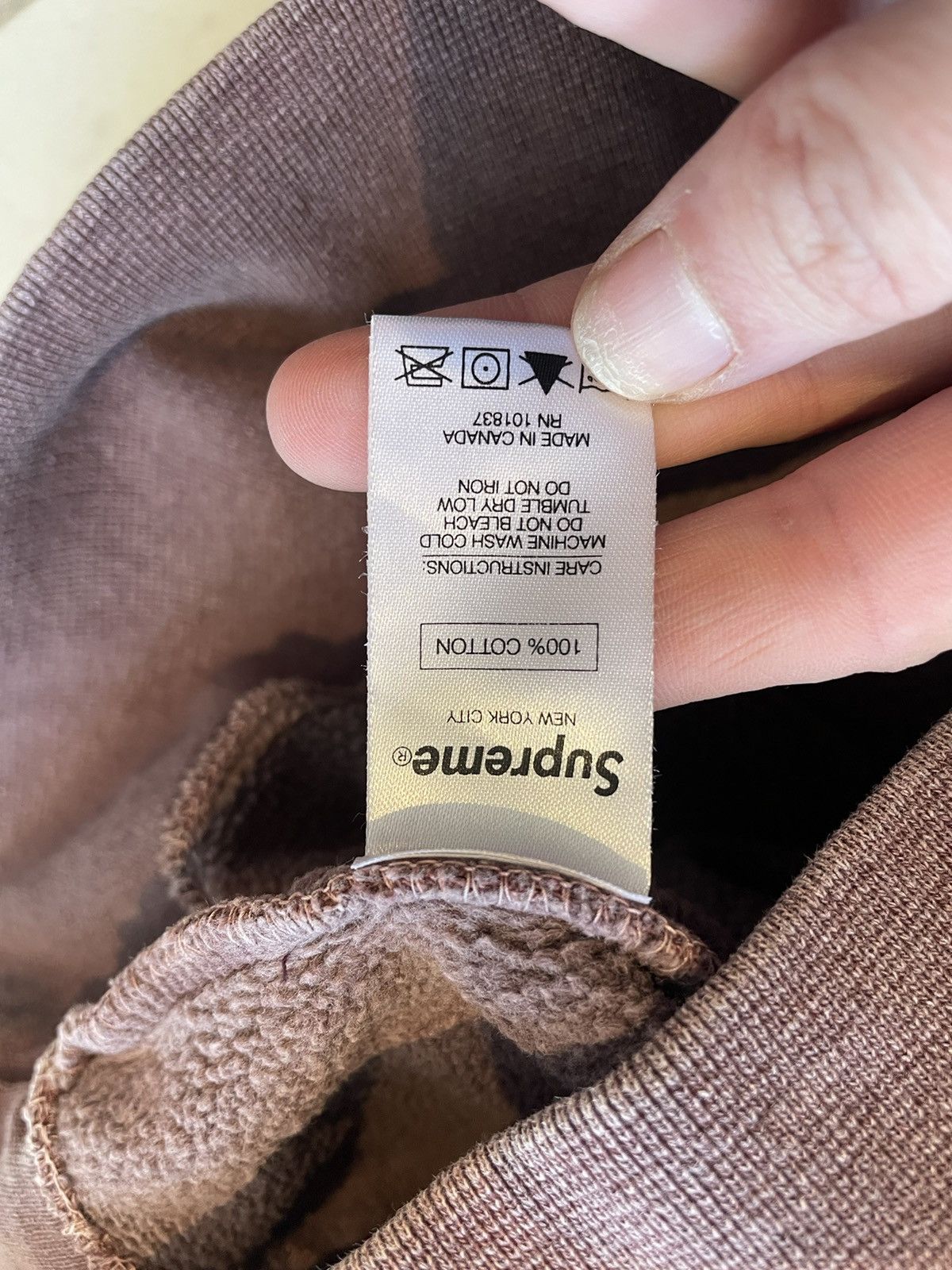 Supreme hoodie size large