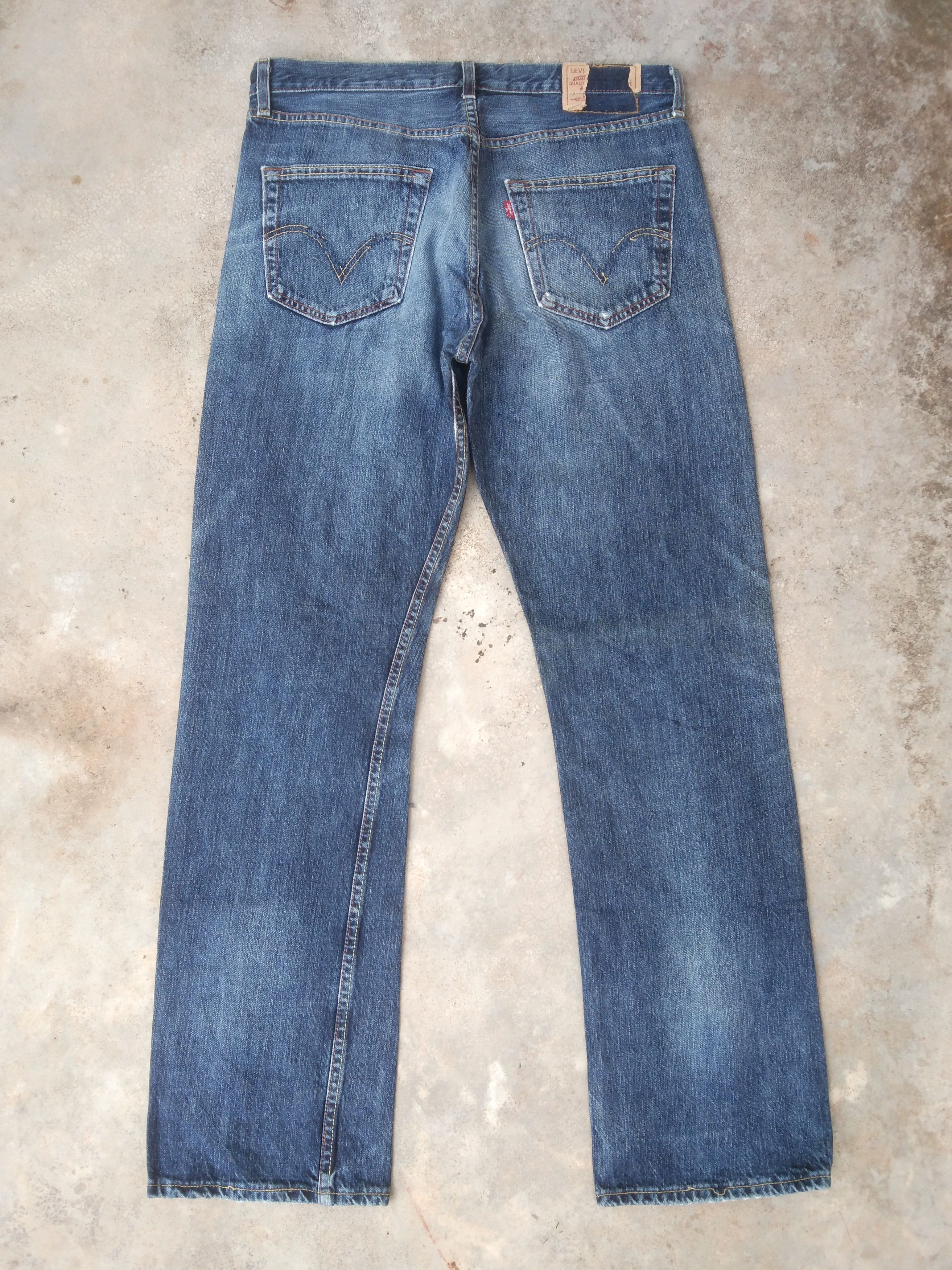 Vintage Vintage Levi's 501 Distressed Straight Leg Jeans 33x32 Grailed