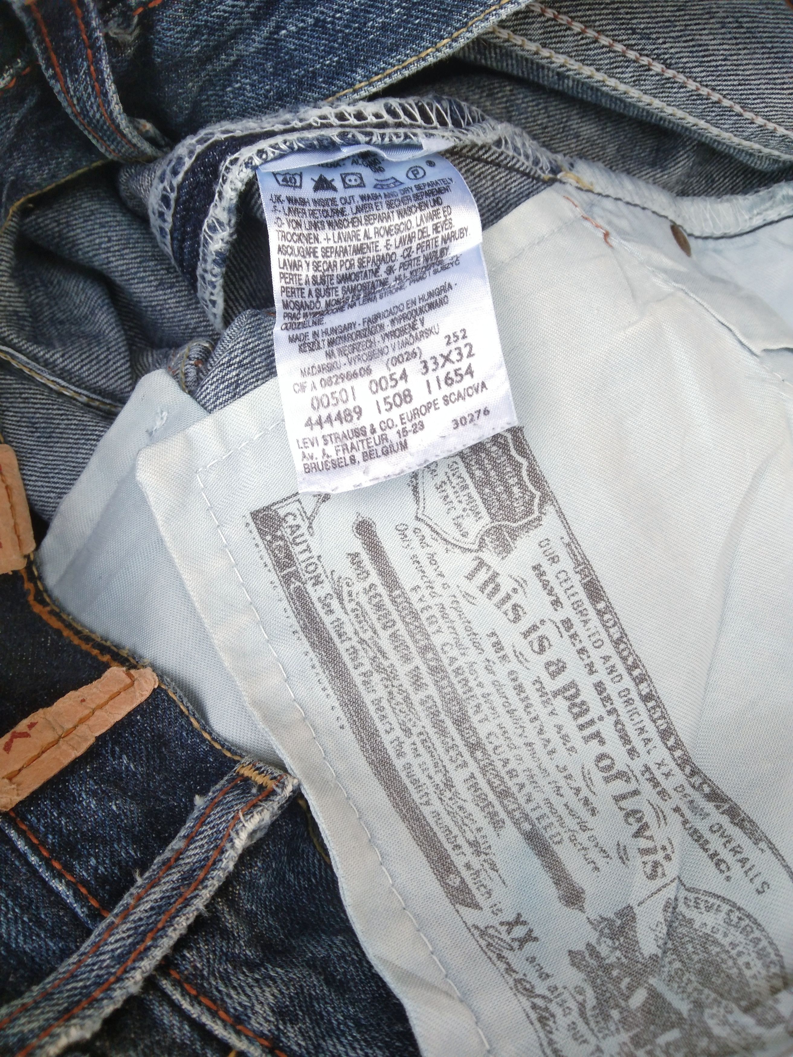 Levi's Vintage Levi's 501 Straight Leg Distressed Jeans 33x32 Size US 33 - 7 Thumbnail
