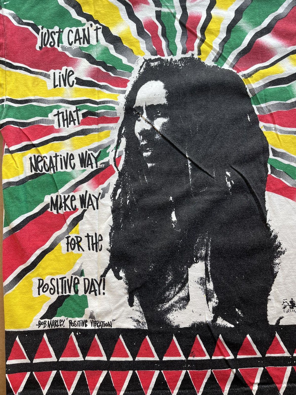 Band Tees Vintage Bob Marley Positive Vibration AOP Shirt XL Size US XL / EU 56 / 4 - 5 Thumbnail