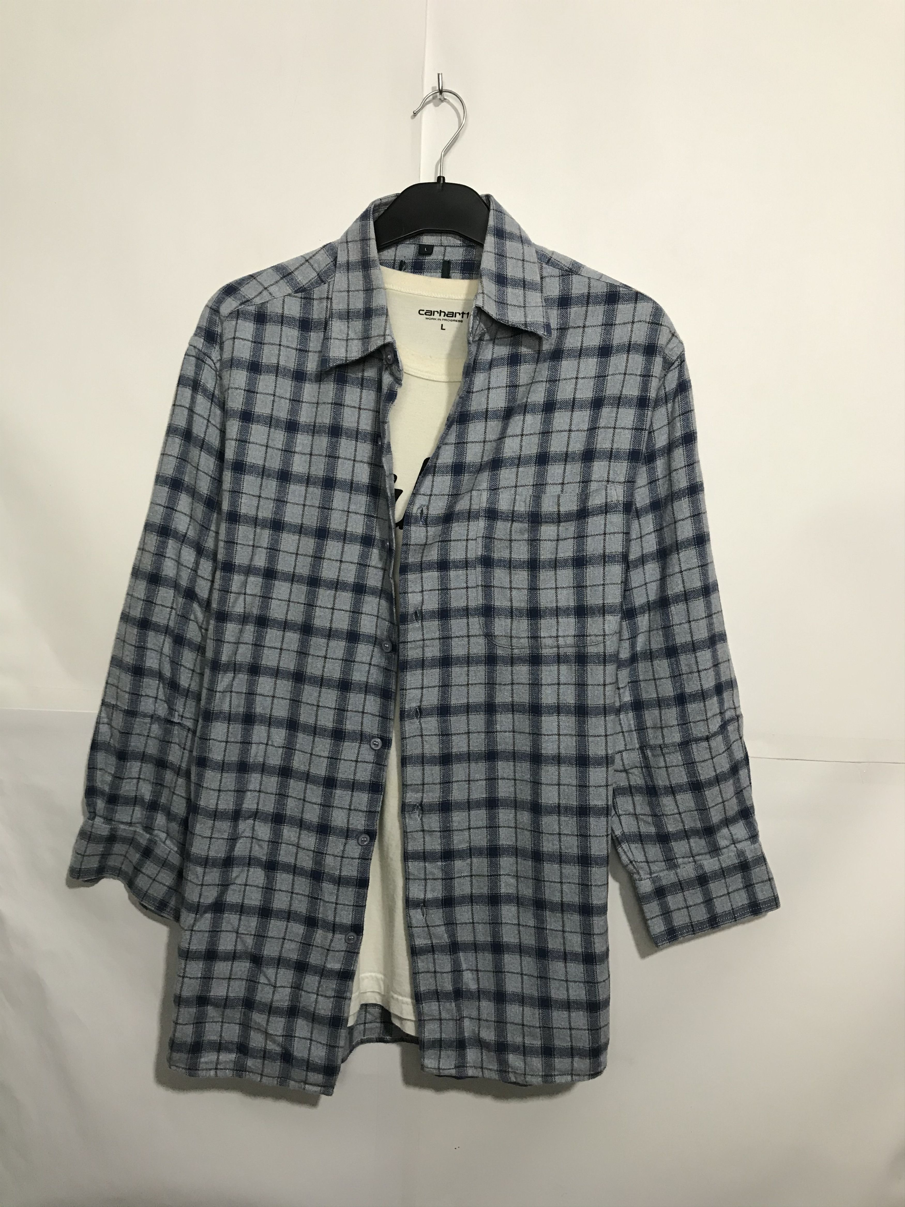 Flannel Vintage Flannel Oversized Shirt 3\4 Sleeve Travis style Size US XL / EU 56 / 4 - 1 Thumbnail