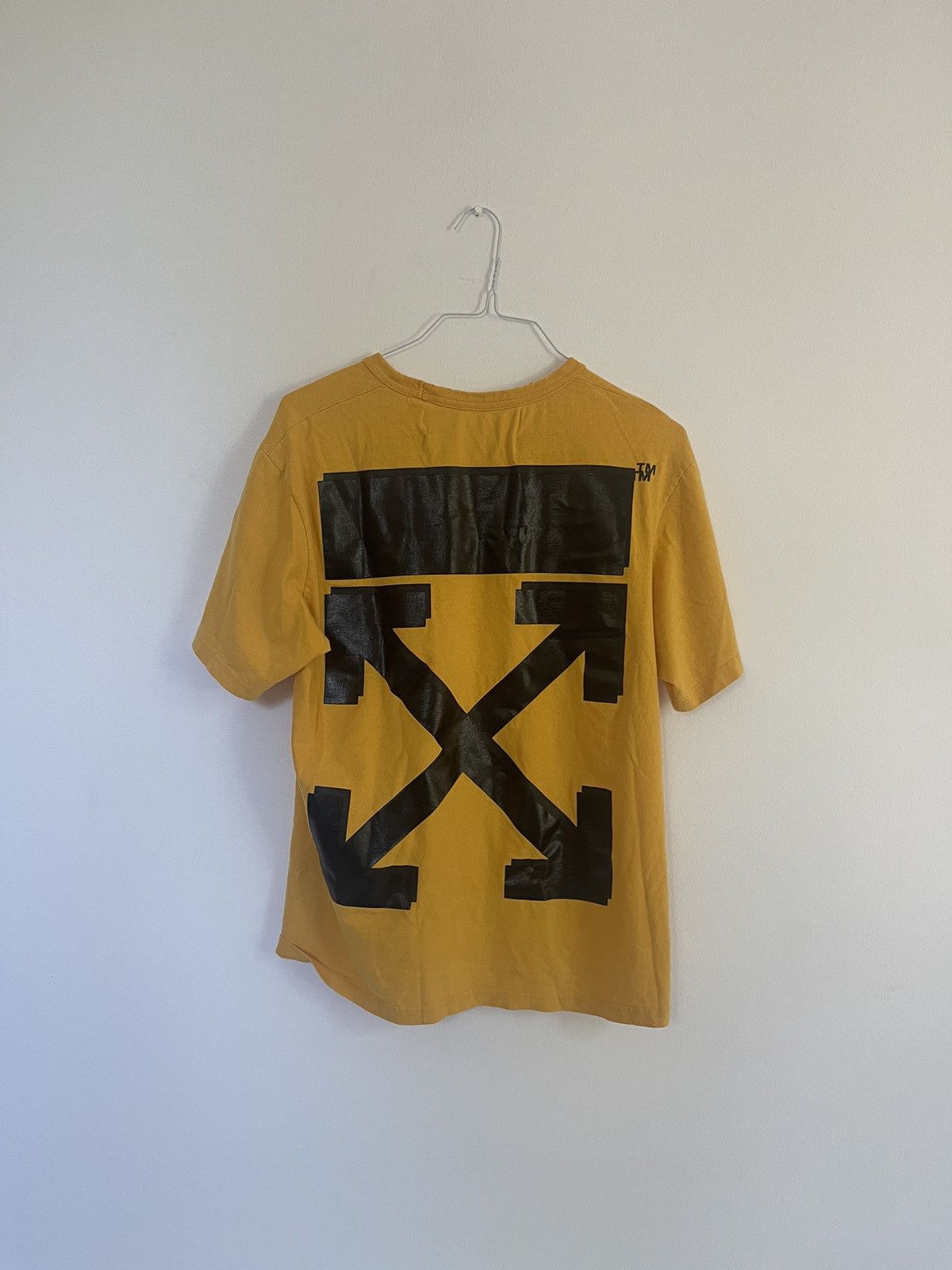 Off white X champion yellow TEE