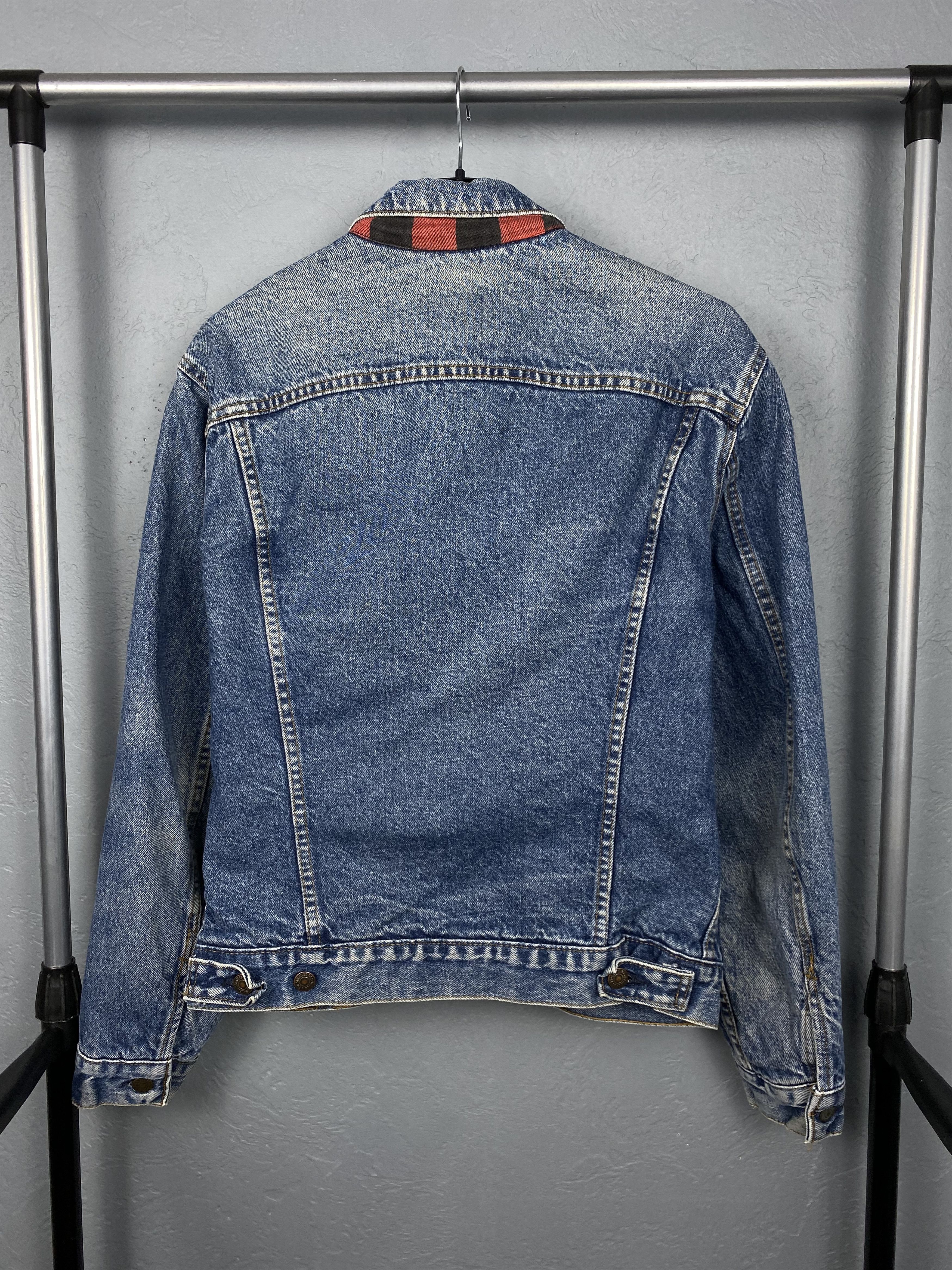 Levi's Levis Vintage Denim Jacket Plaid Lined Made in USA Size US L / EU 52-54 / 3 - 8 Thumbnail