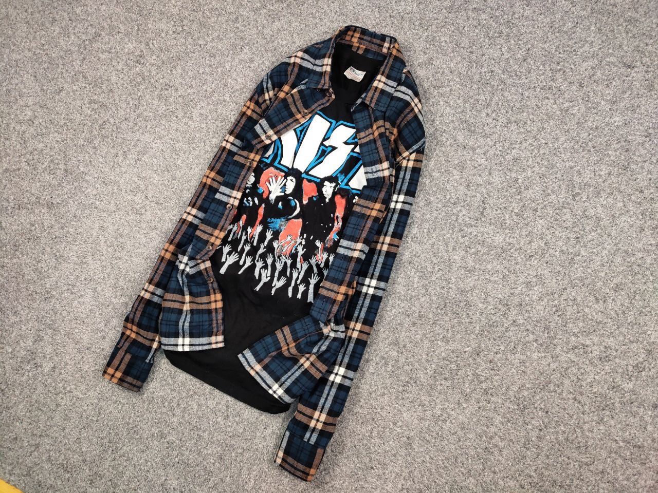 Flannel Vintage Flannel Shirt Checkered Travis Scott Style Hype Size US XL / EU 56 / 4 - 3 Thumbnail