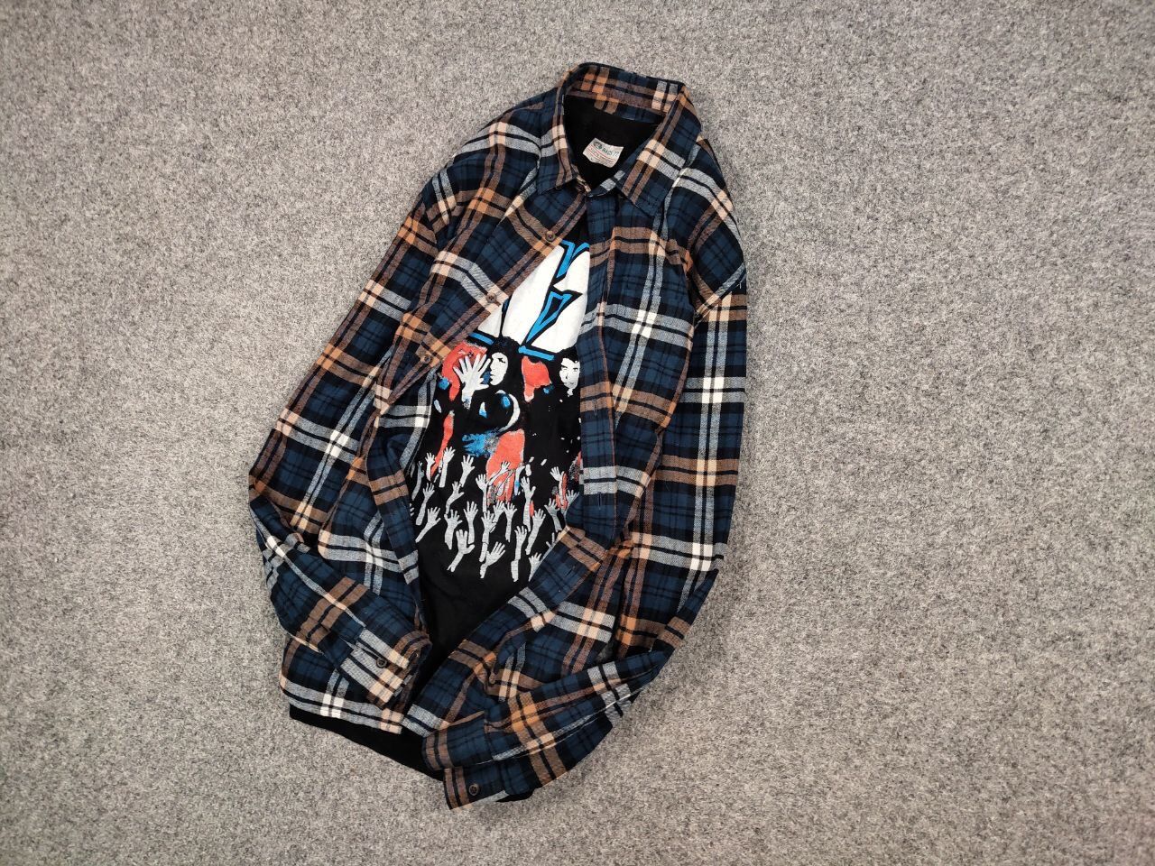 Flannel Vintage Flannel Shirt Checkered Travis Scott Style Hype Size US XL / EU 56 / 4 - 6 Thumbnail