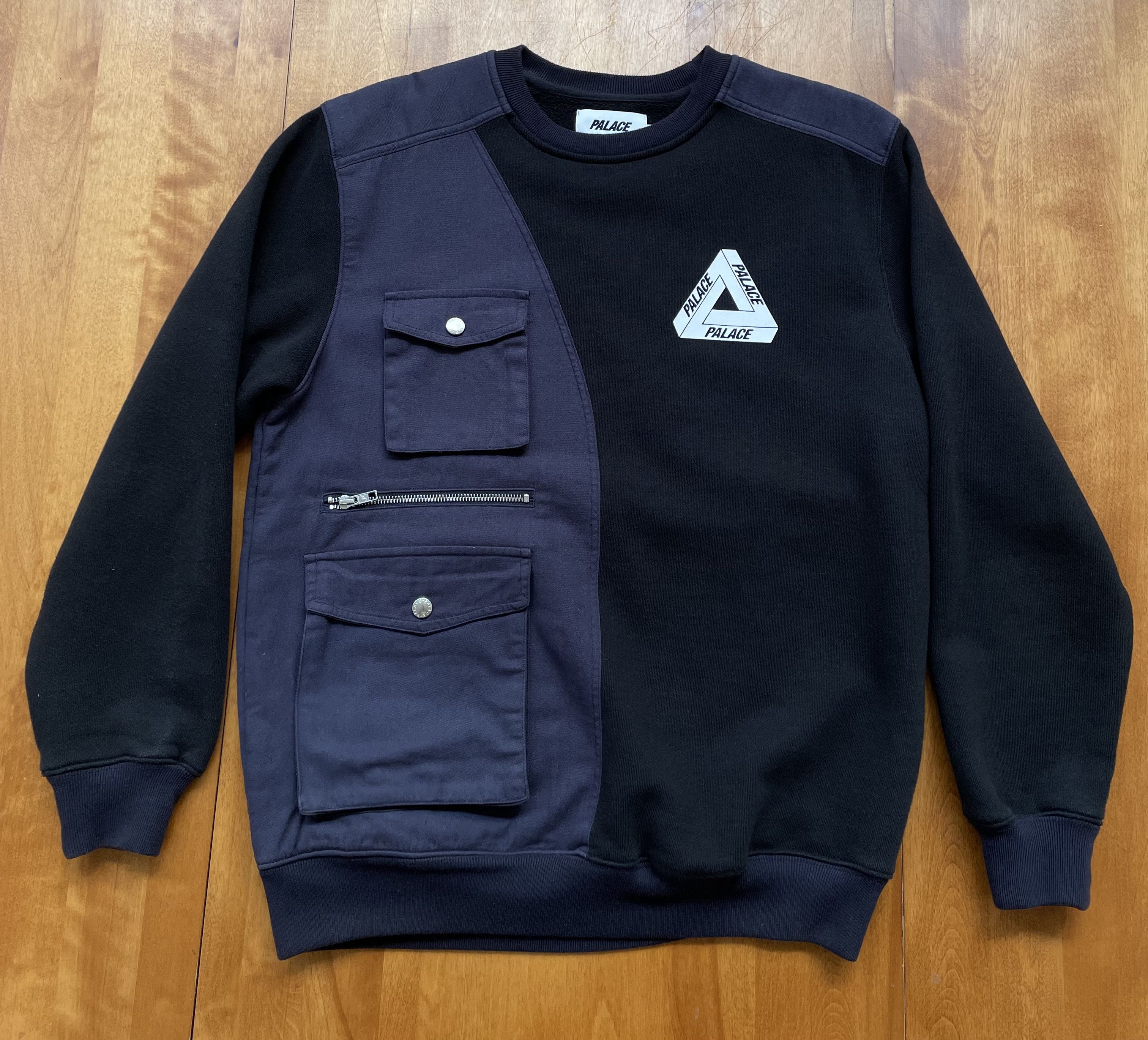 image of Palace Patch Crew Black, Men's (Size Small)